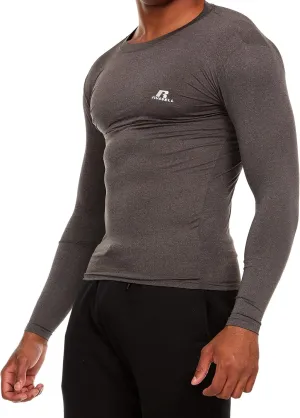 Russell Athletic Men's Long-Sleeve Compression Top Lightweight Compression Shirts for Men Running Athletic Workout