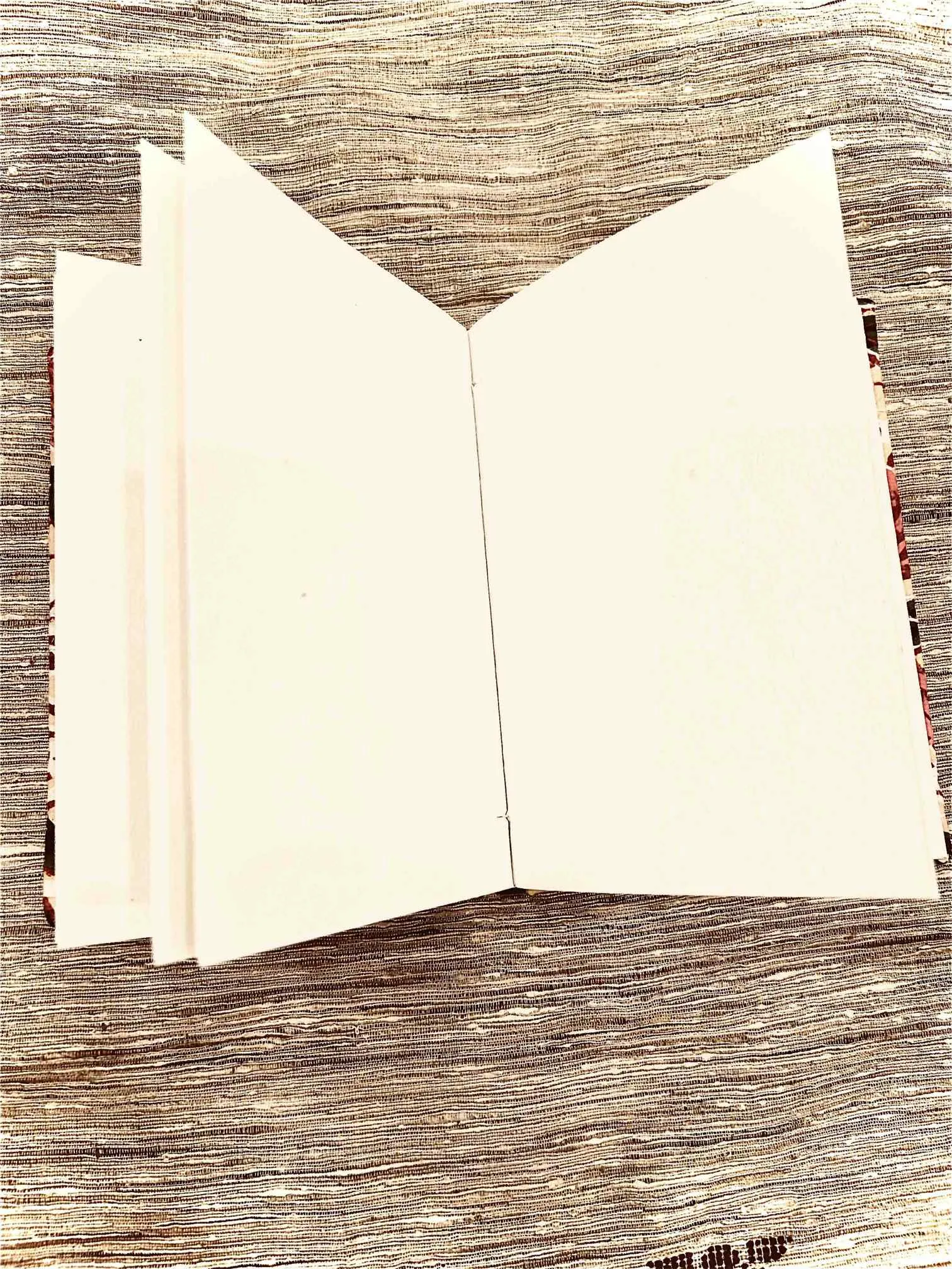 Saffron Upcycled Fabric Journal Unruled Pages