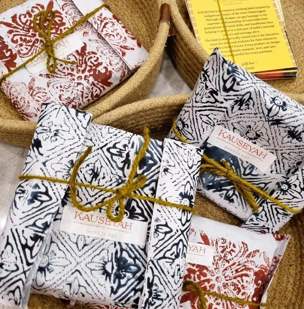 Saffron Upcycled Fabric Journal Unruled Pages