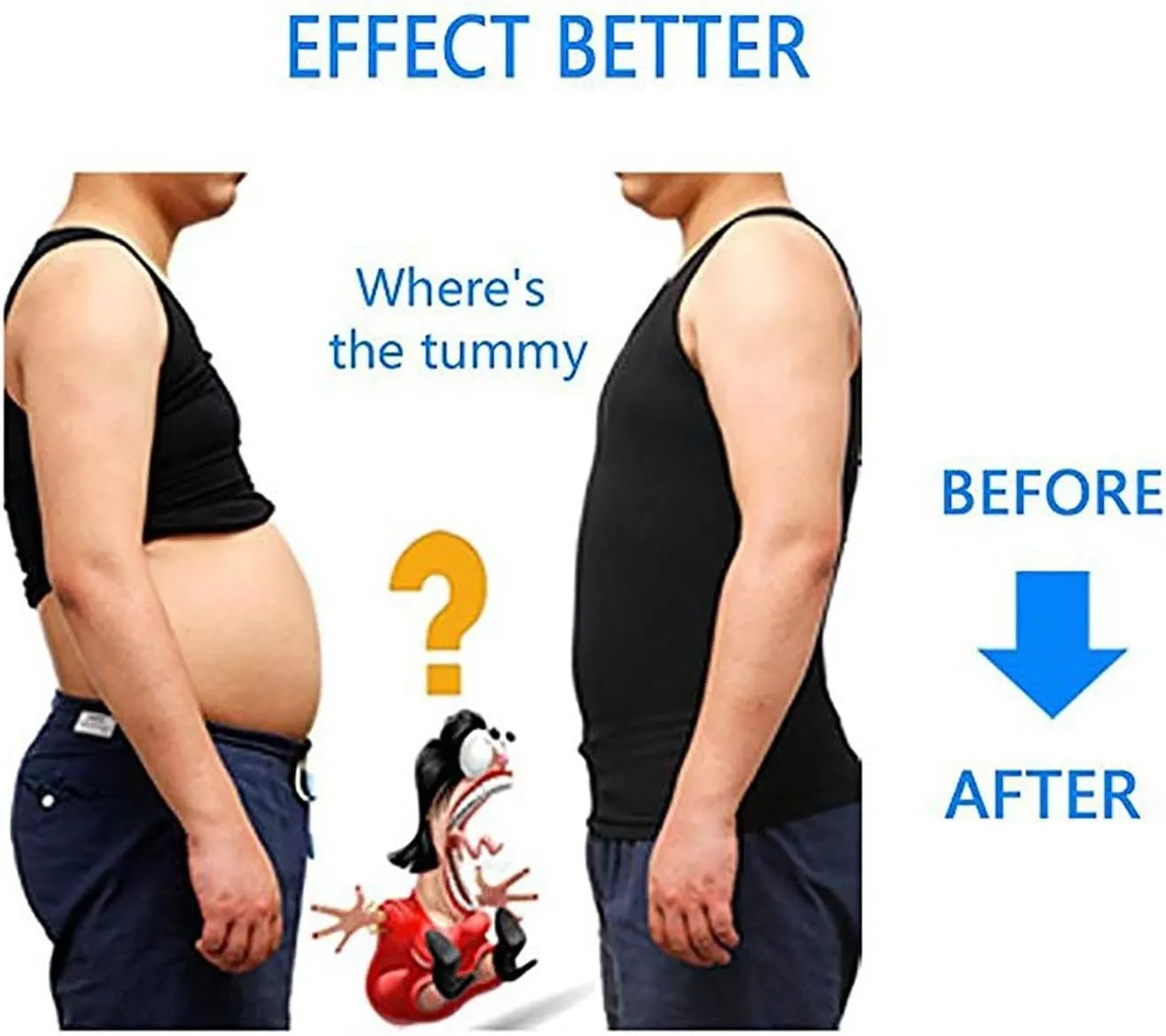 Shaperluv Tank Top Men,Compression Shirt Slimming Body Shaper Vest Workout Tank Top Abs Abdomen Undershirts