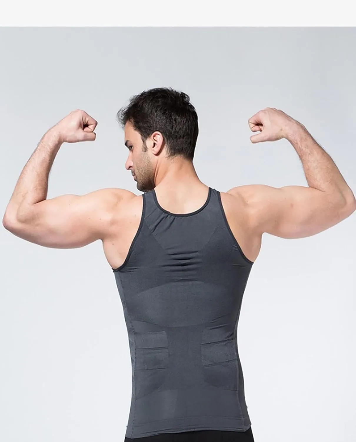 Shaperluv Tank Top Men,Compression Shirt Slimming Body Shaper Vest Workout Tank Top Abs Abdomen Undershirts