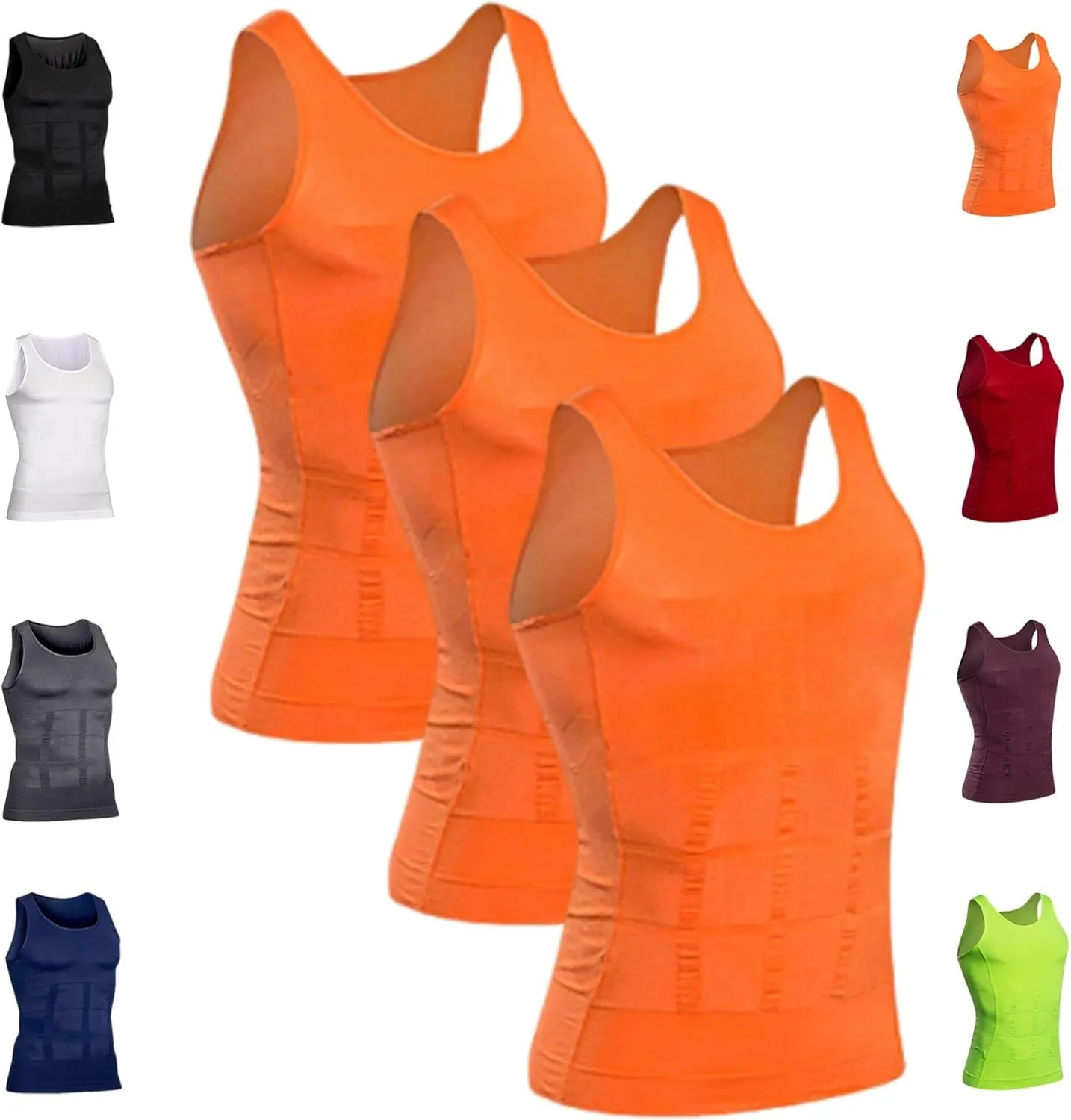 Shaperluv Tank Top Men,Compression Shirt Slimming Body Shaper Vest Workout Tank Top Abs Abdomen Undershirts