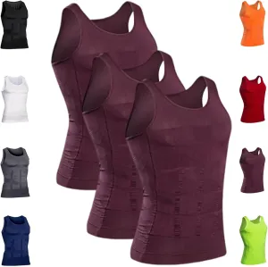 Shaperluv Tank Top Men,Compression Shirt Slimming Body Shaper Vest Workout Tank Top Abs Abdomen Undershirts