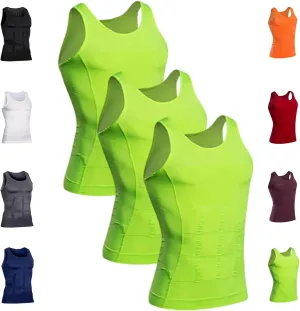 Shaperluv Tank Top Men,Compression Shirt Slimming Body Shaper Vest Workout Tank Top Abs Abdomen Undershirts