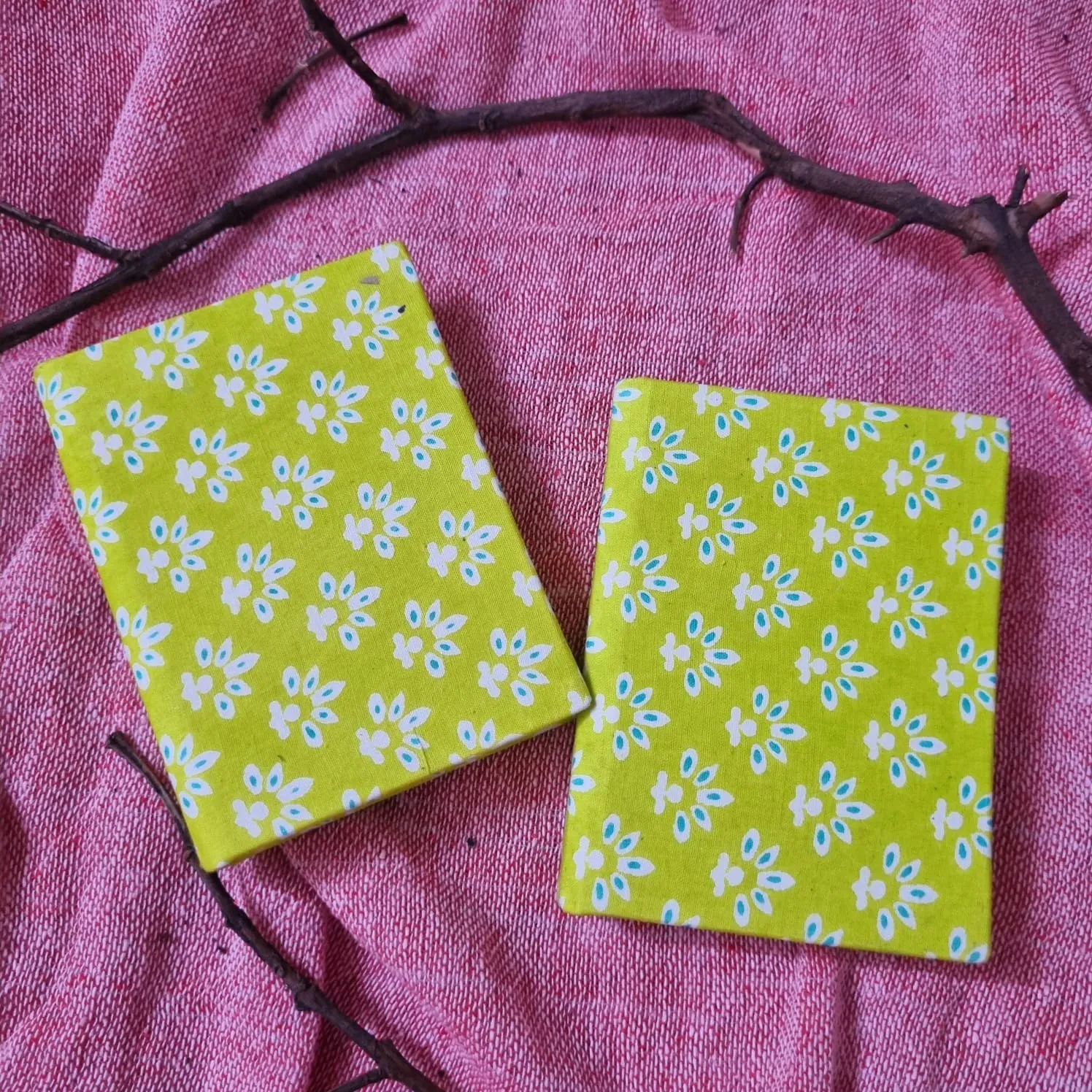 Soft Paradise Fabric Pocket Diary Unruled Pages