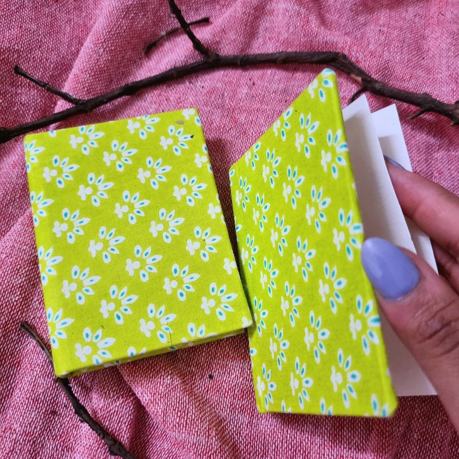Soft Paradise Fabric Pocket Diary Unruled Pages