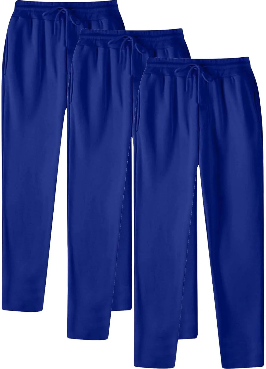 SUWBMHWE Men's Casual Baggy Sweatpants 3 Pack Trousers Heavyweight Fleece Jogger Elastic Waist Drawstring Gym Workout Pants