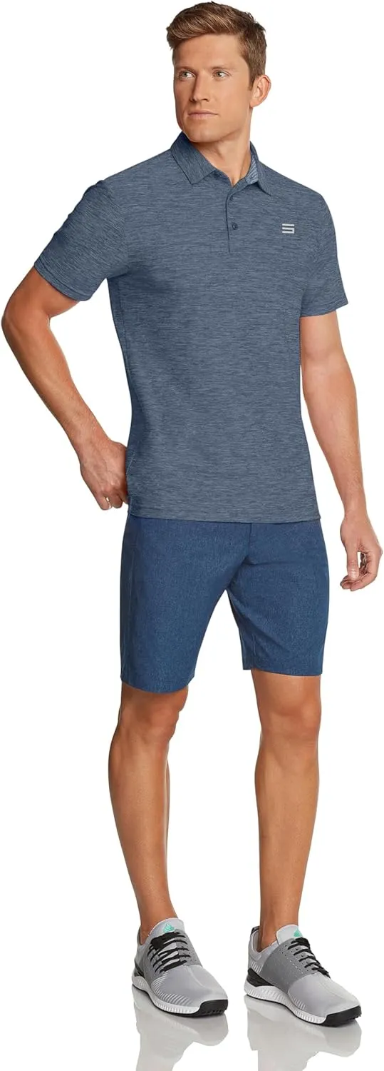 Three Sixty Six Golf Shirts for Men - Dry Fit Short-Sleeve Polo, Athletic Casual Collared T-Shirt