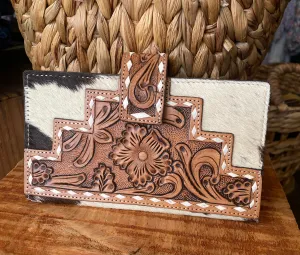 Tooling Leather Slim Button Wallet  AW24  Manta