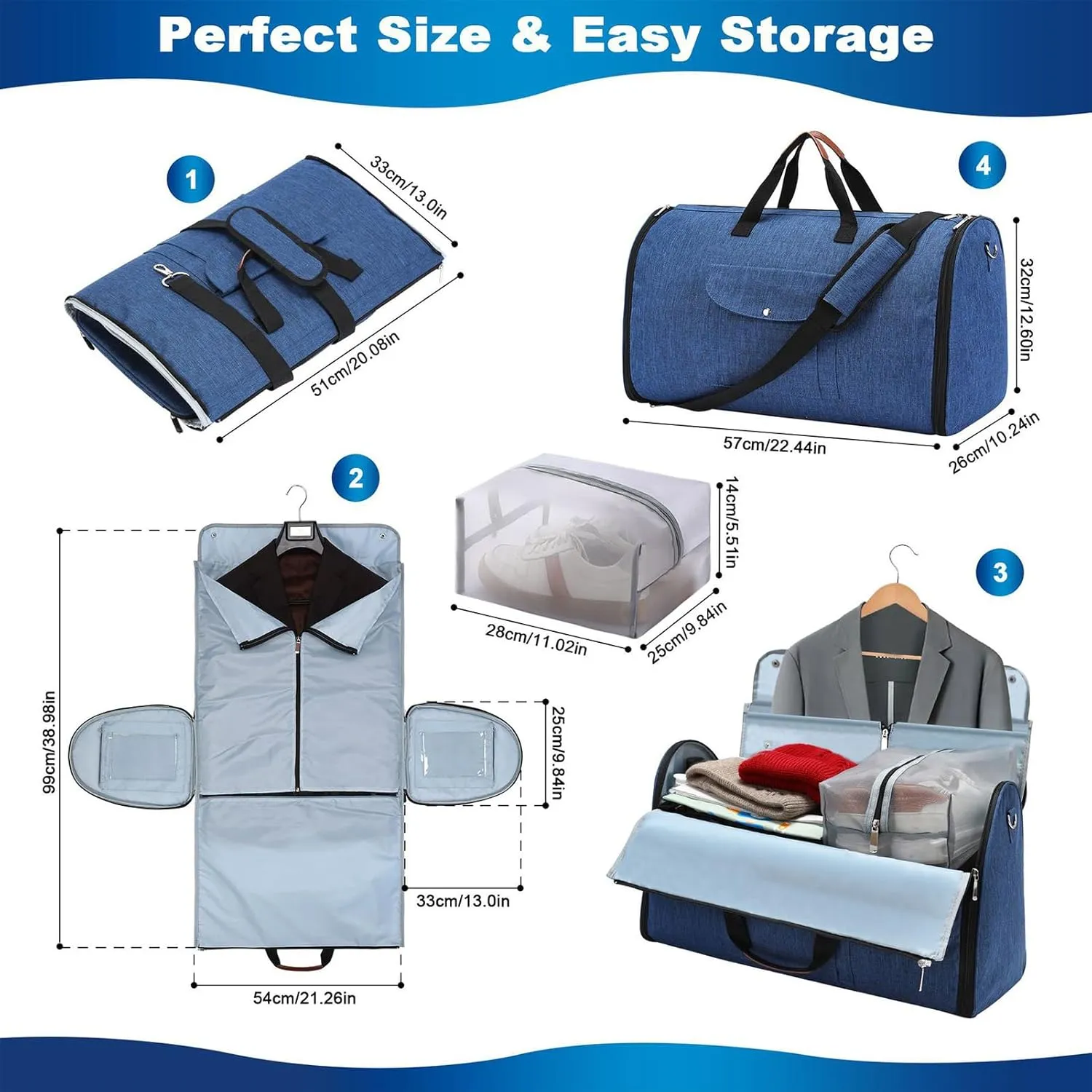 Travel Garment Bag Garment Bag For Travel Portable Garment Bag Foldable Garment Bag Hanging Garment Bag For Travel Carry- Garment Bag Lightweight Garment Bag Suit Garment Bag For Travel