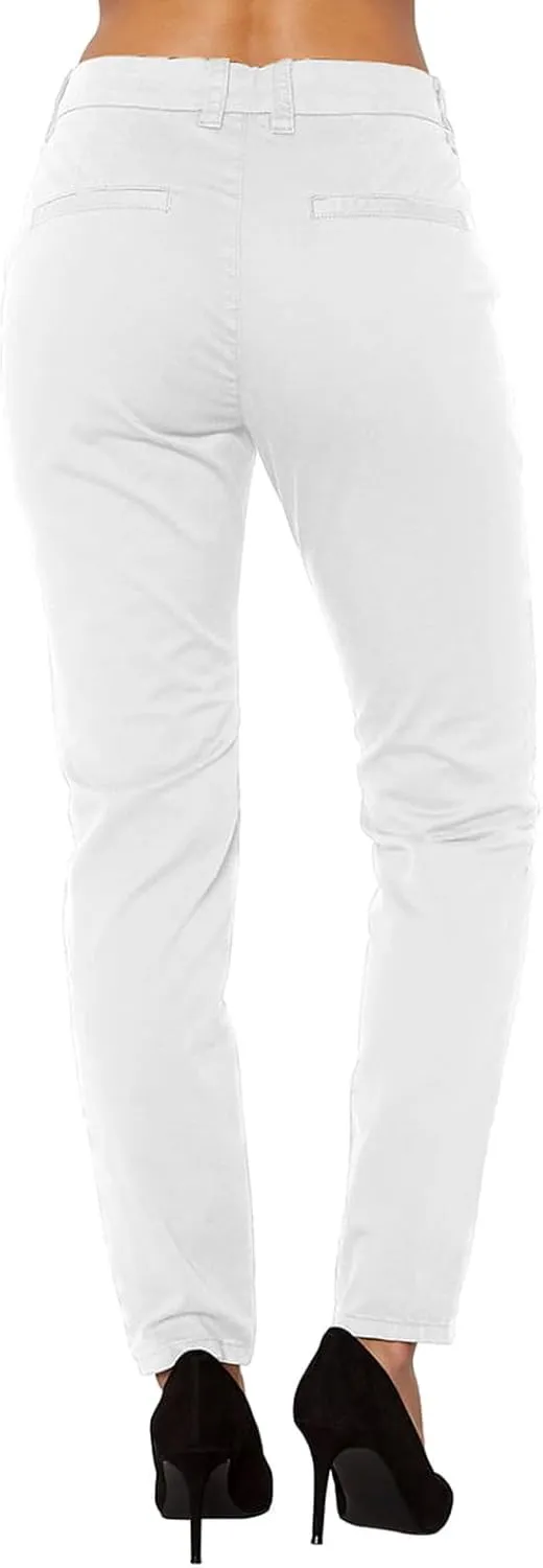 Trendy Business Casual Pants for Women 2024 Button Waist Solid Color Slim Trousers with Pockets Summer Work Pants