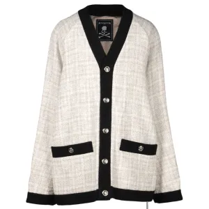 TWEED CARDIGAN (BL006) / 001:WHITE