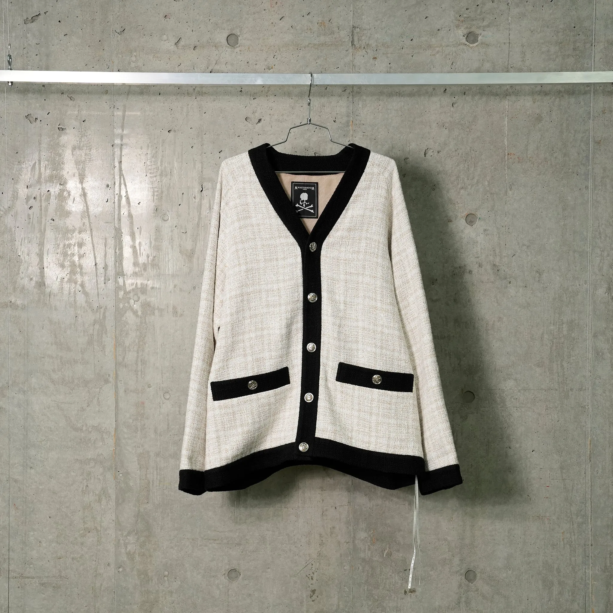 TWEED CARDIGAN (BL006) / 001:WHITE