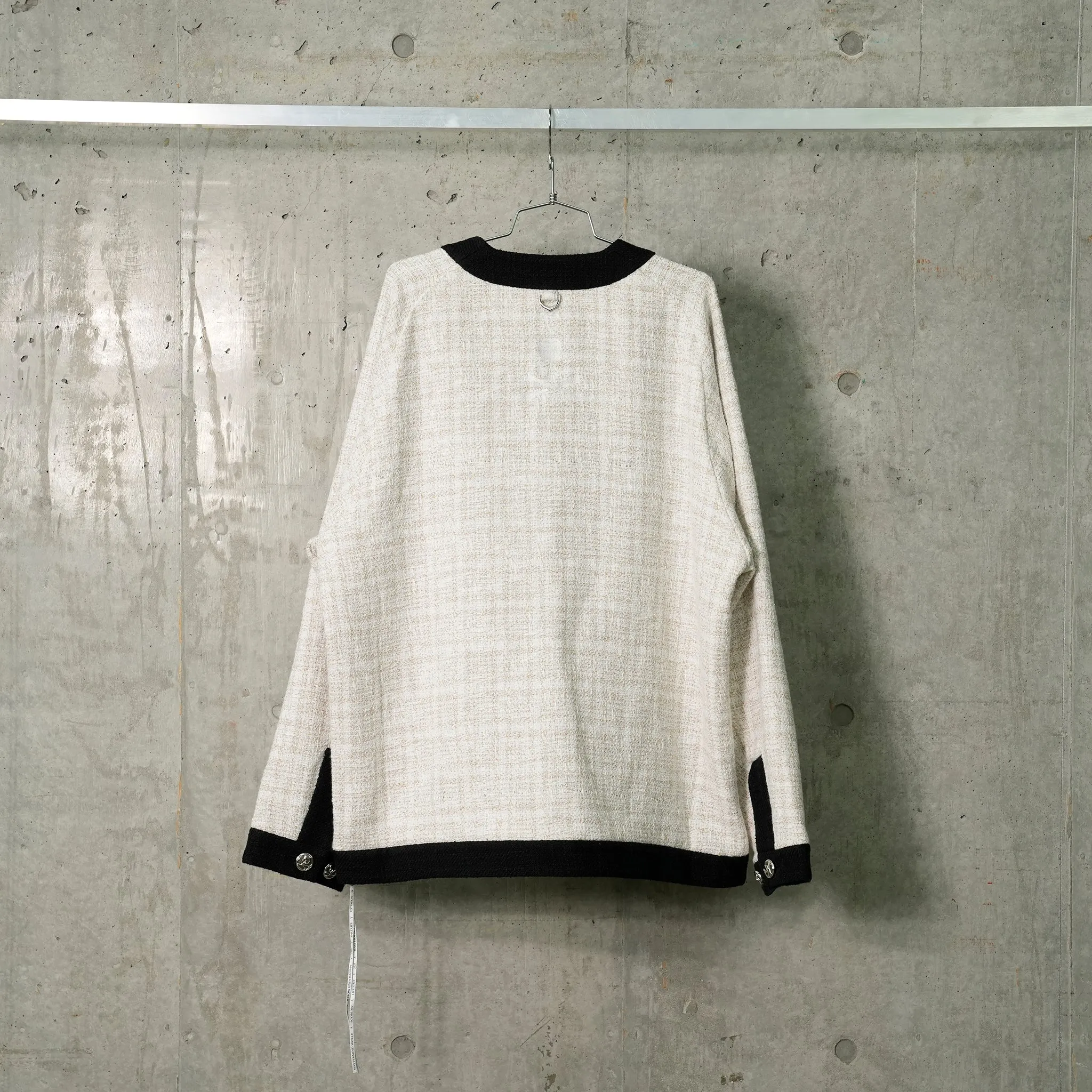 TWEED CARDIGAN (BL006) / 001:WHITE