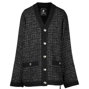 TWEED CARDIGAN (BL006) / 012:BLACK