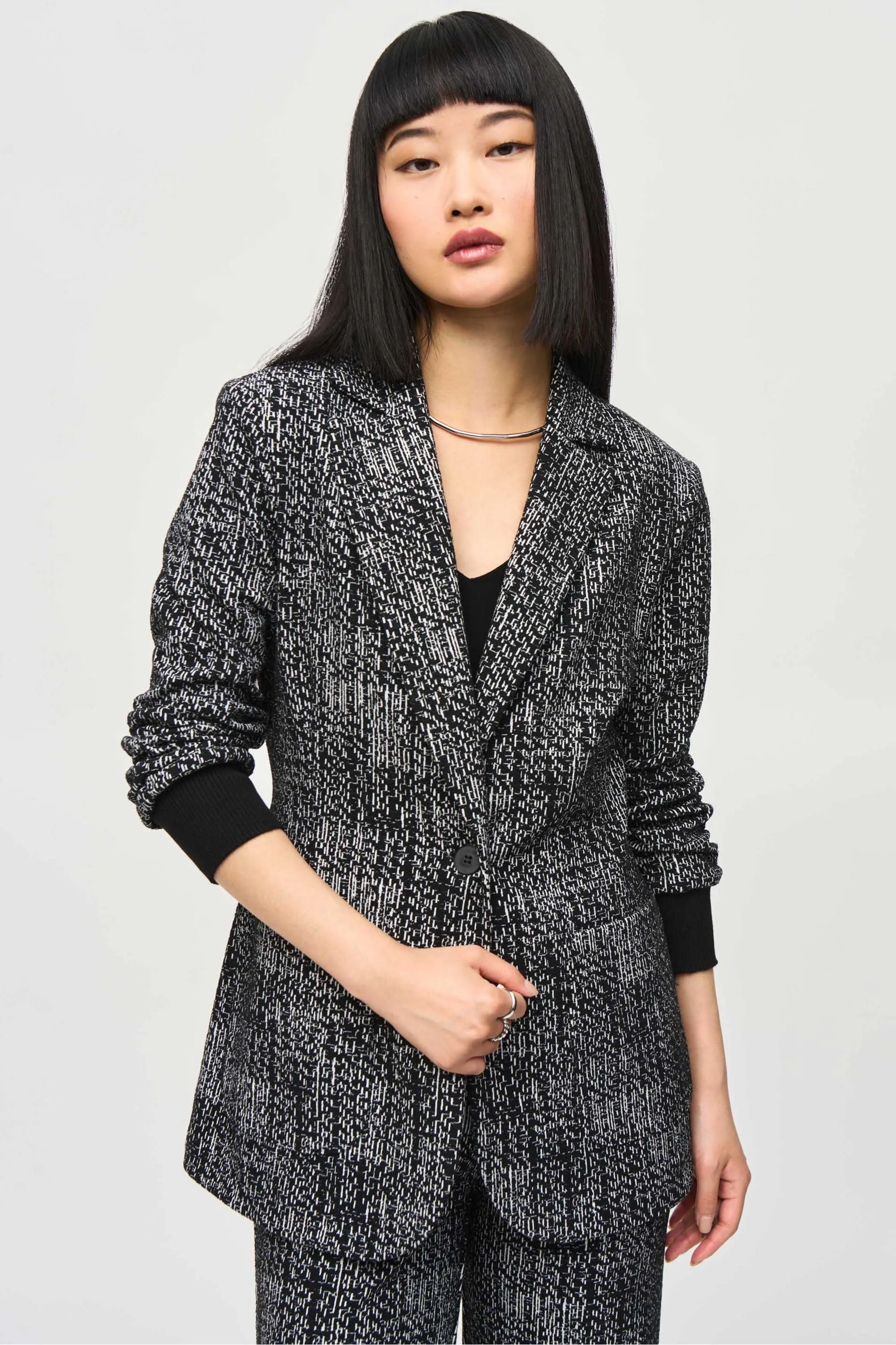 TWEED PRINT BLAZER