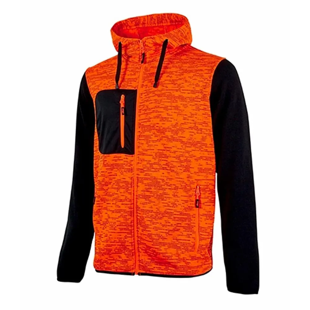 U-Power Rainbow Full Zip Fleece Lined Work Sweatshirt Hooded