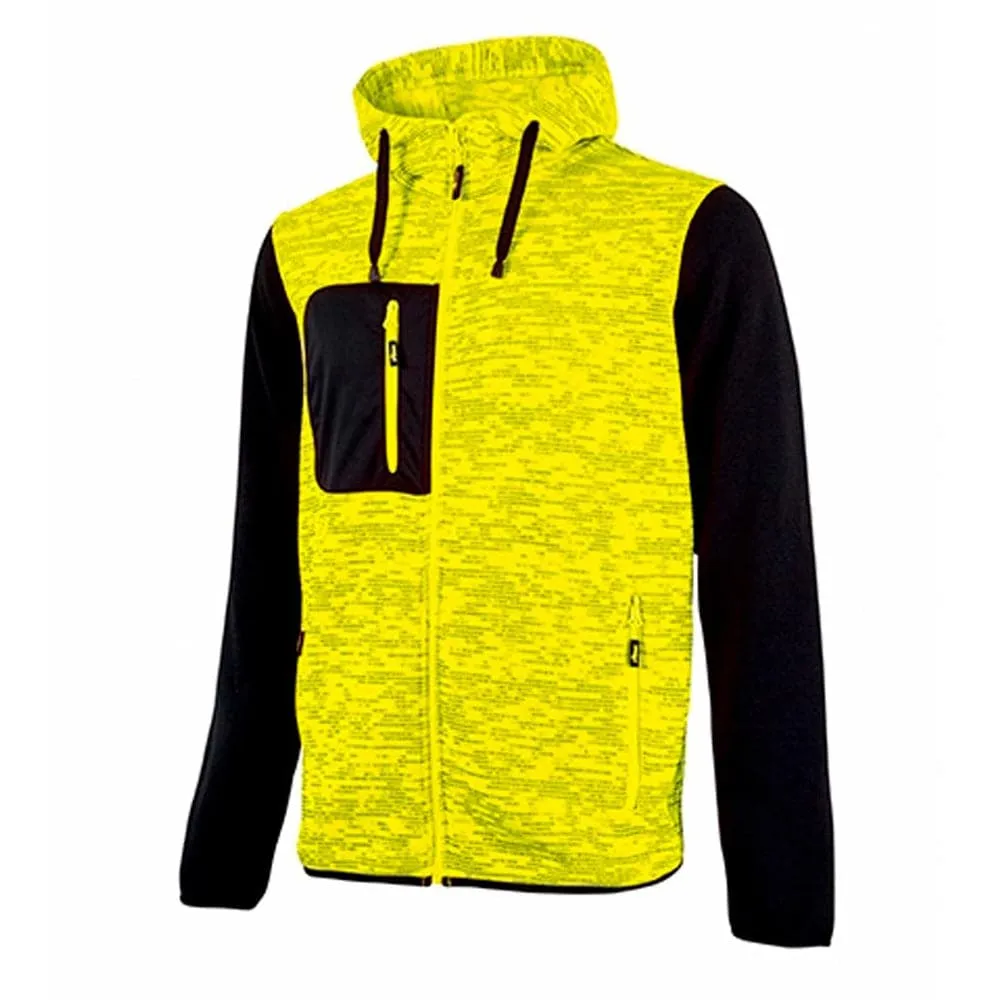 U-Power Rainbow Full Zip Fleece Lined Work Sweatshirt Hooded