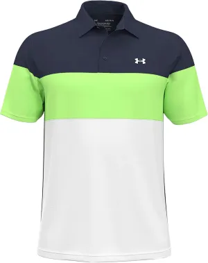 Under Armour Men's Graphic UPF50 Polo Shirt 1370668 (US, Alpha, X-Large, Regular, Regular, Midnight Navy/Lime/White 411)