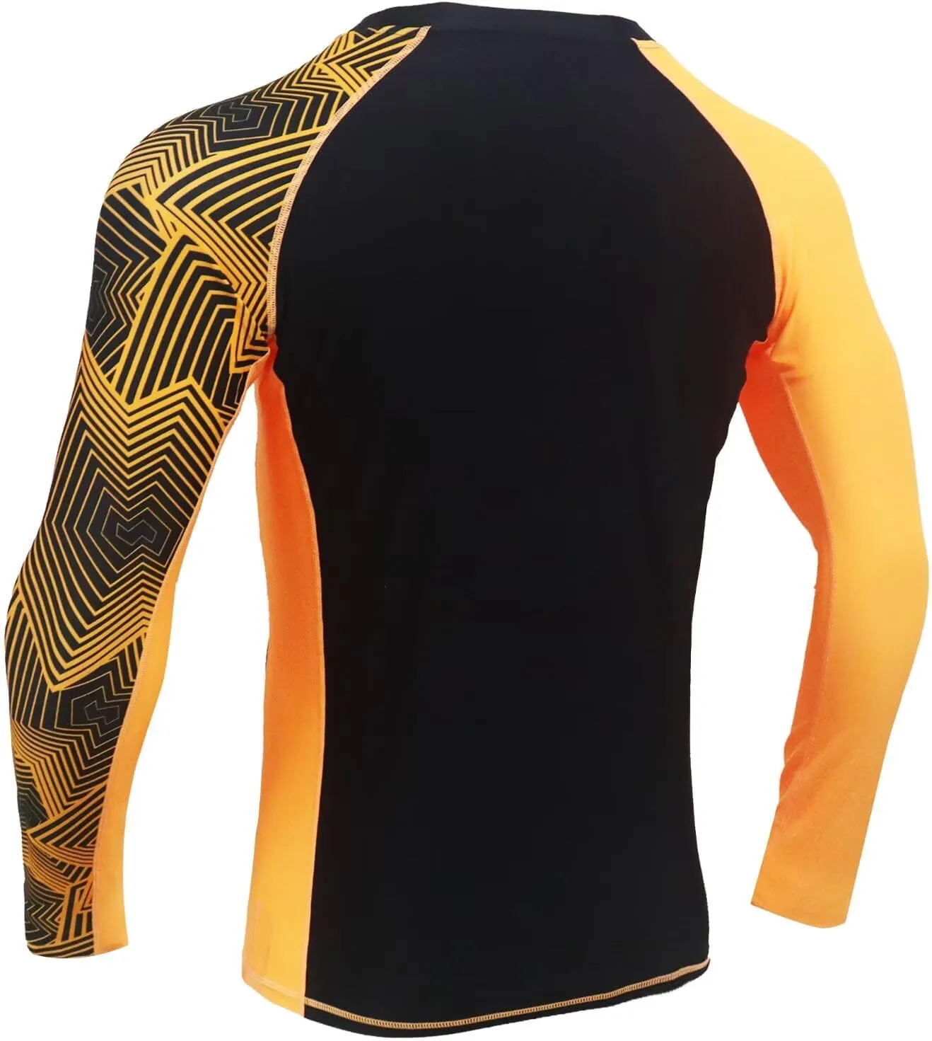 UPF 50  Men's Long Sleeve Rash Guard Compression Shirt Athletic Baselayer