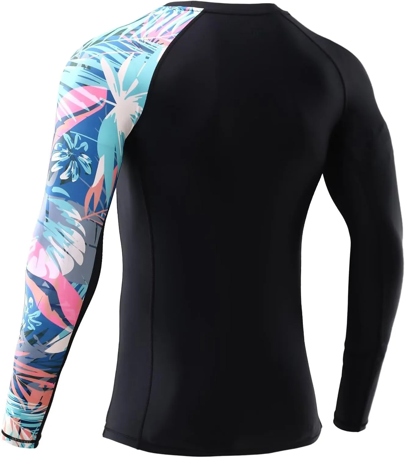 UPF 50  Men's Long Sleeve Rash Guard Compression Shirt Athletic Baselayer