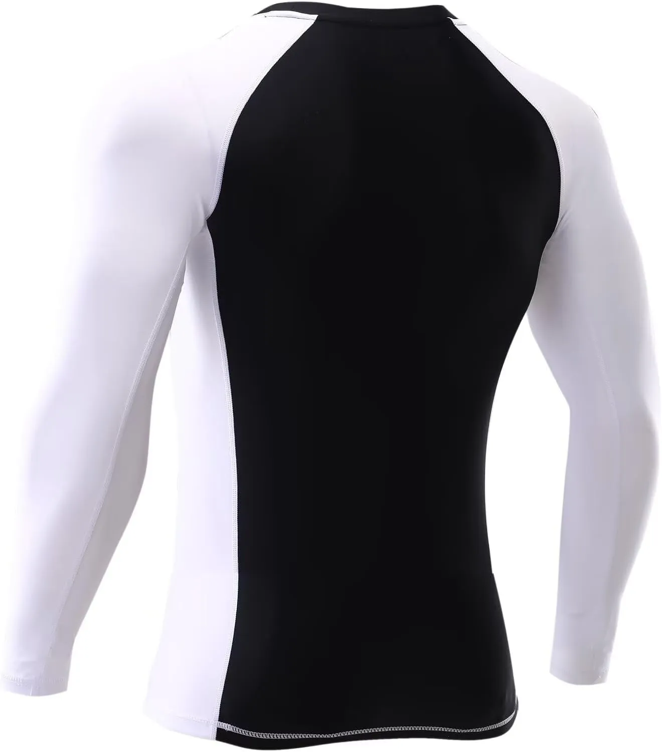 UPF 50  Men's Long Sleeve Rash Guard Compression Shirt Athletic Baselayer