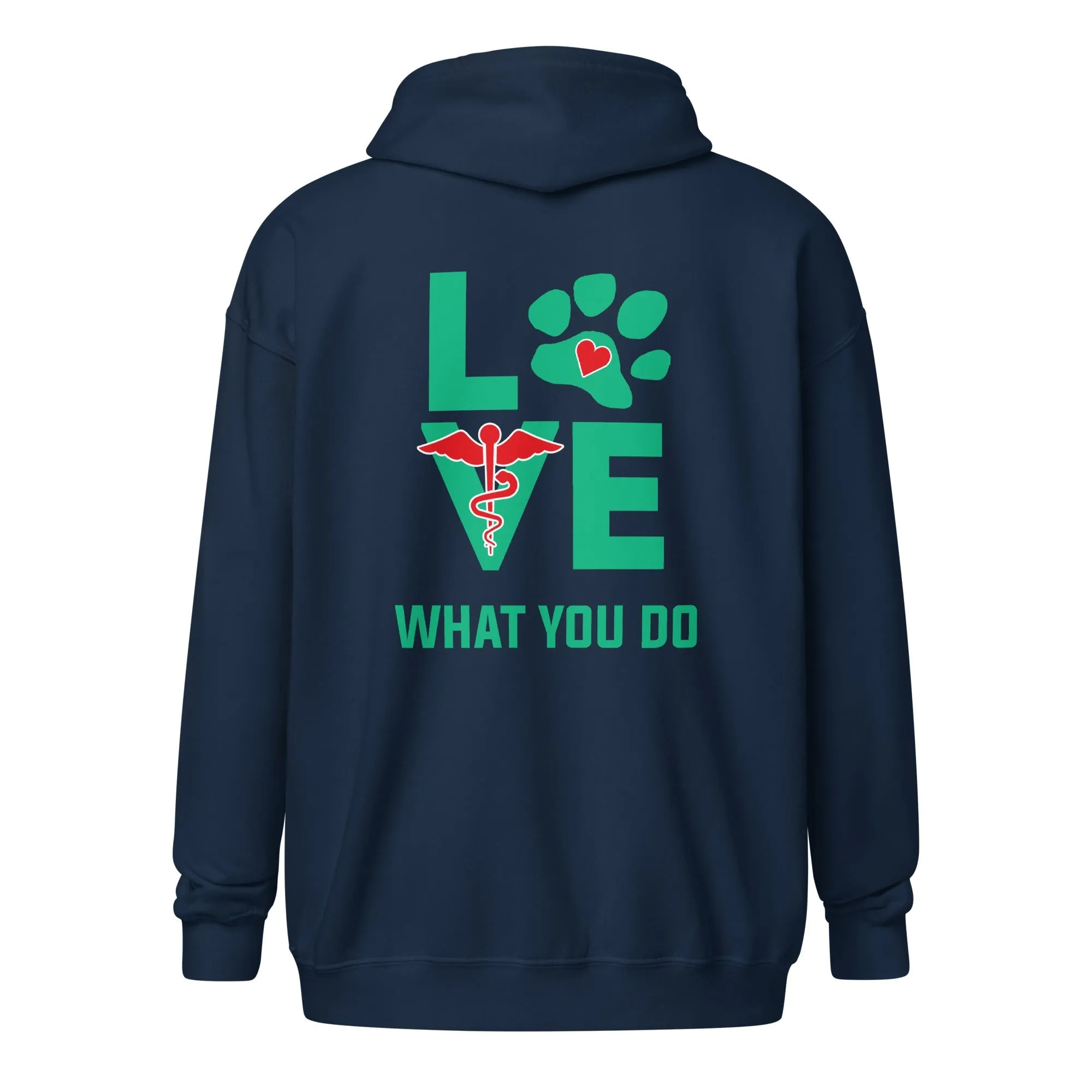 Veterinary - Love what you do Unisex Zip Hoodie