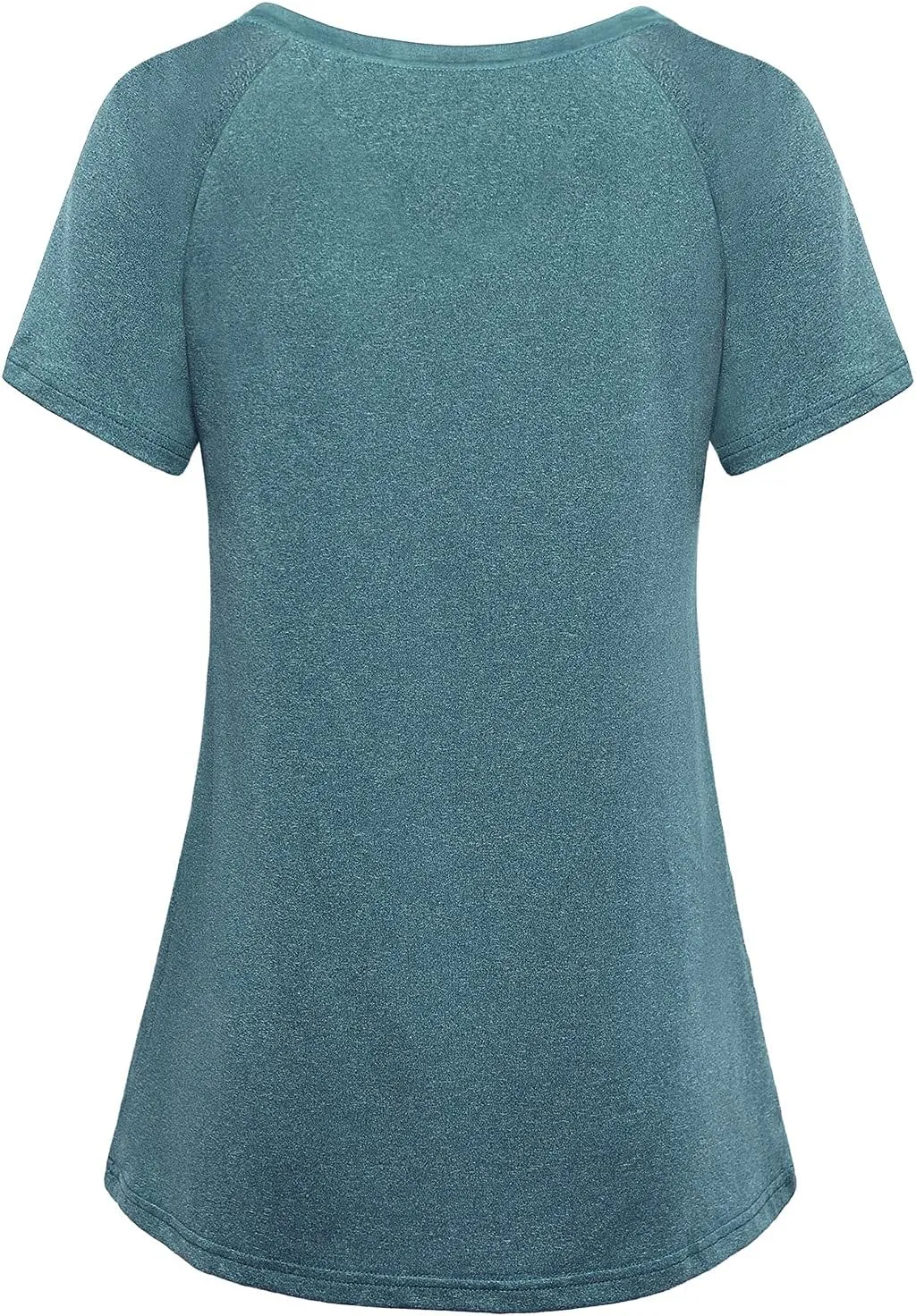 Vindery Women Quick-Dry Line Decor Front Yoga Workout Shirts Athletic Gym Loose Fit Tops