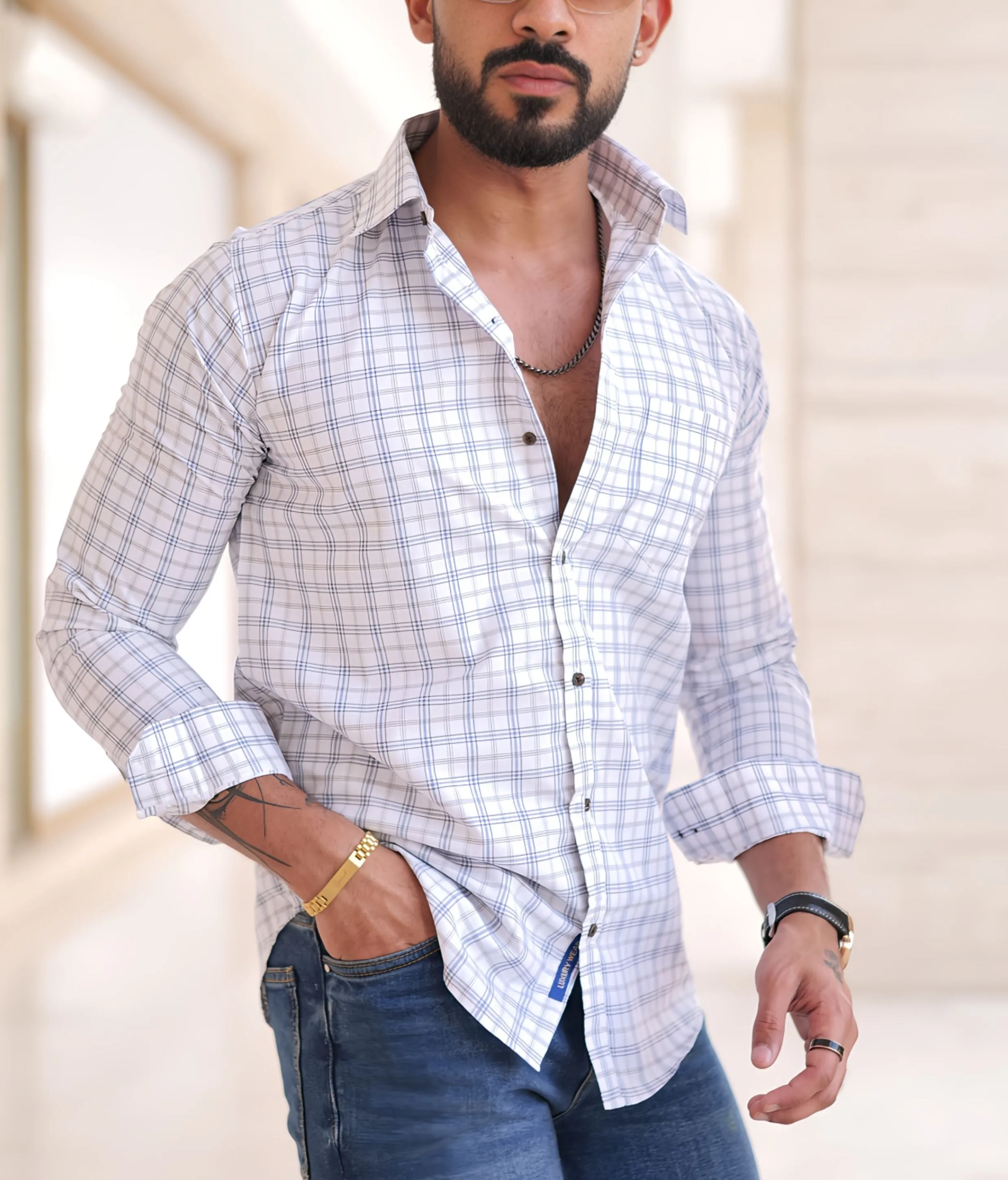 VOZIA Blitz Checked Men's Shirt