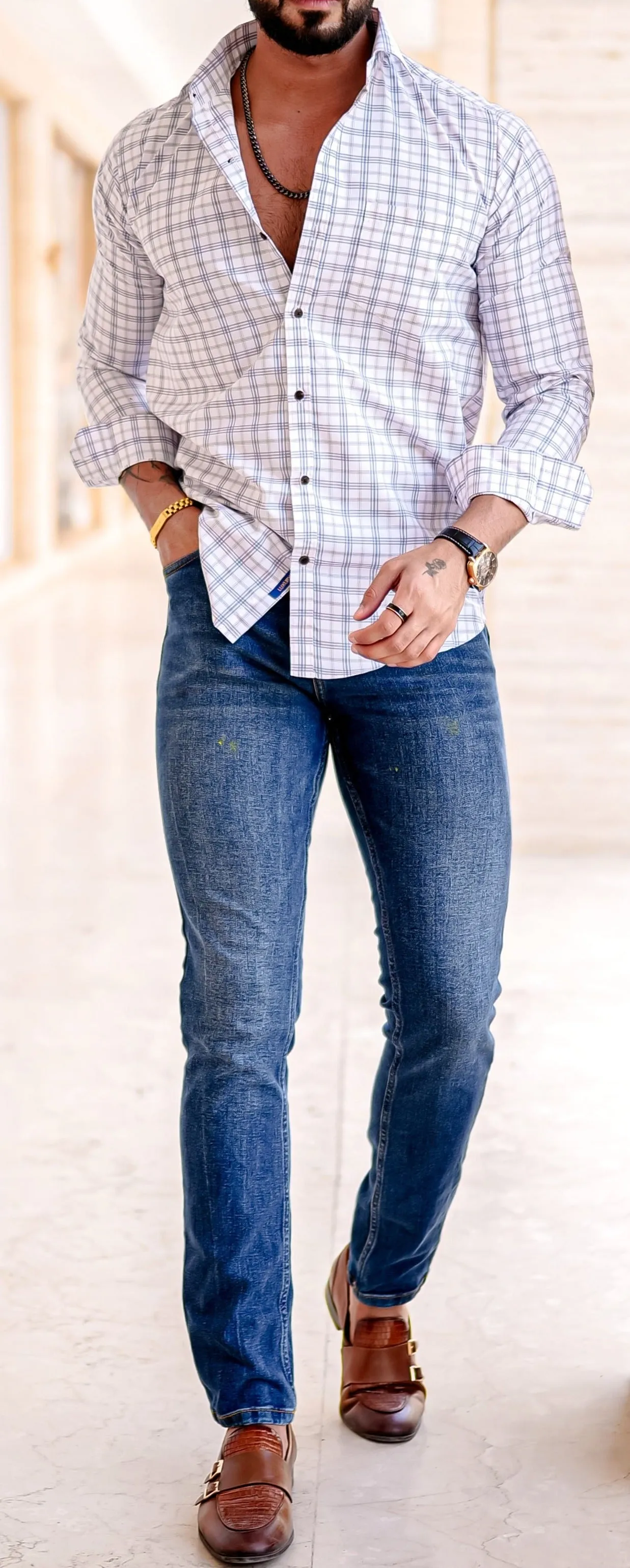 VOZIA Blitz Checked Men's Shirt