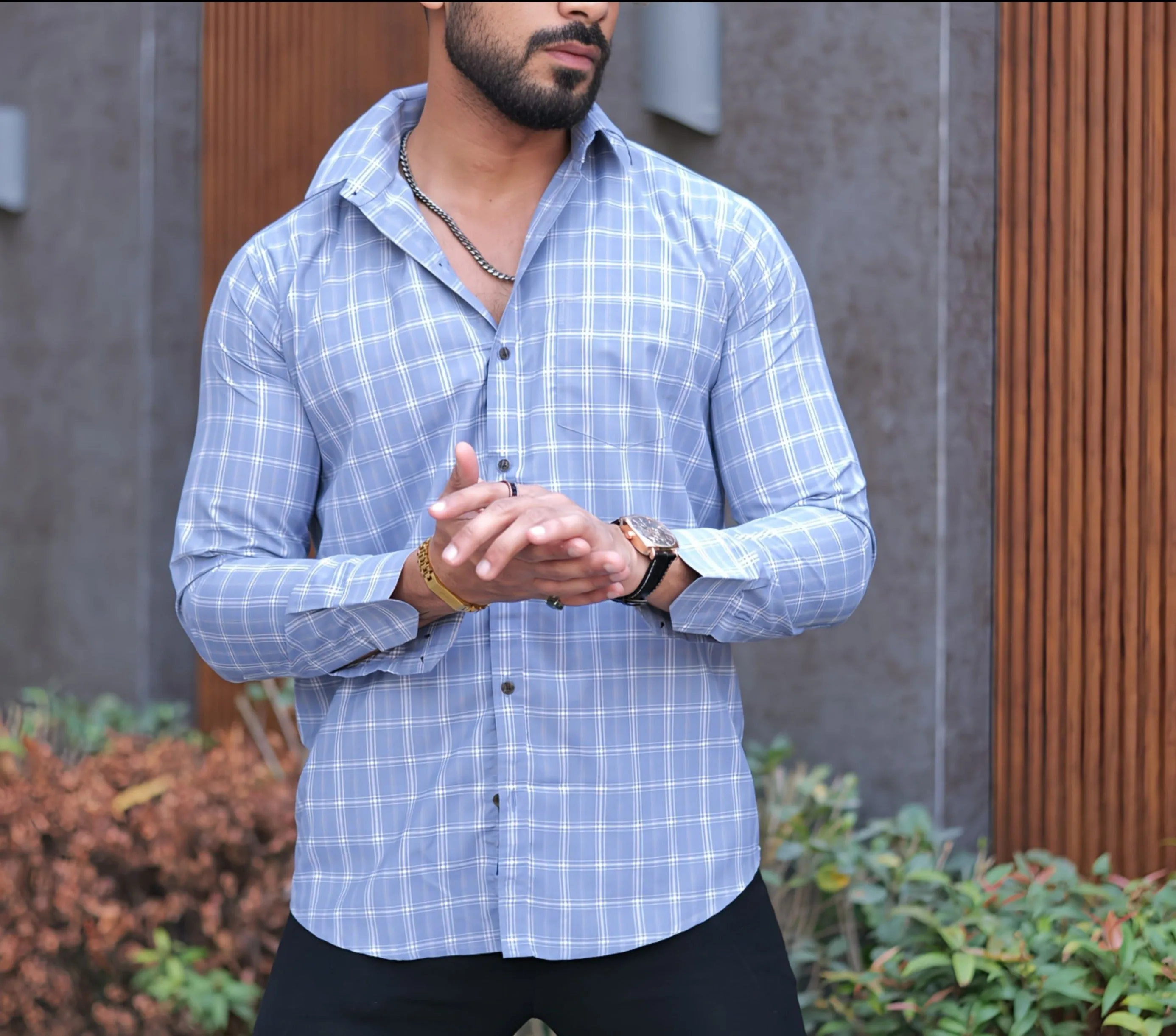 VOZIA Checked Men's Shirt