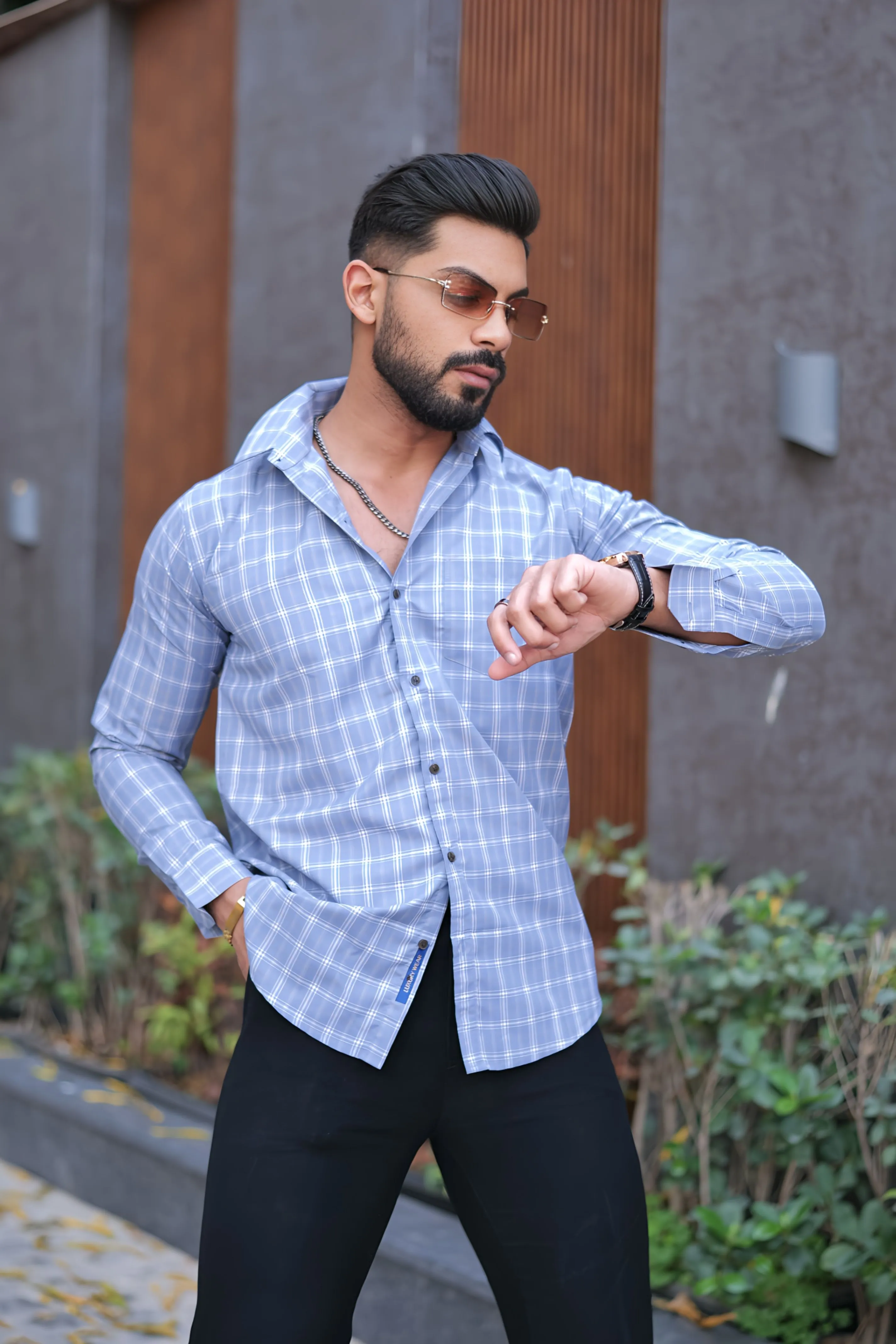 VOZIA Checked Men's Shirt
