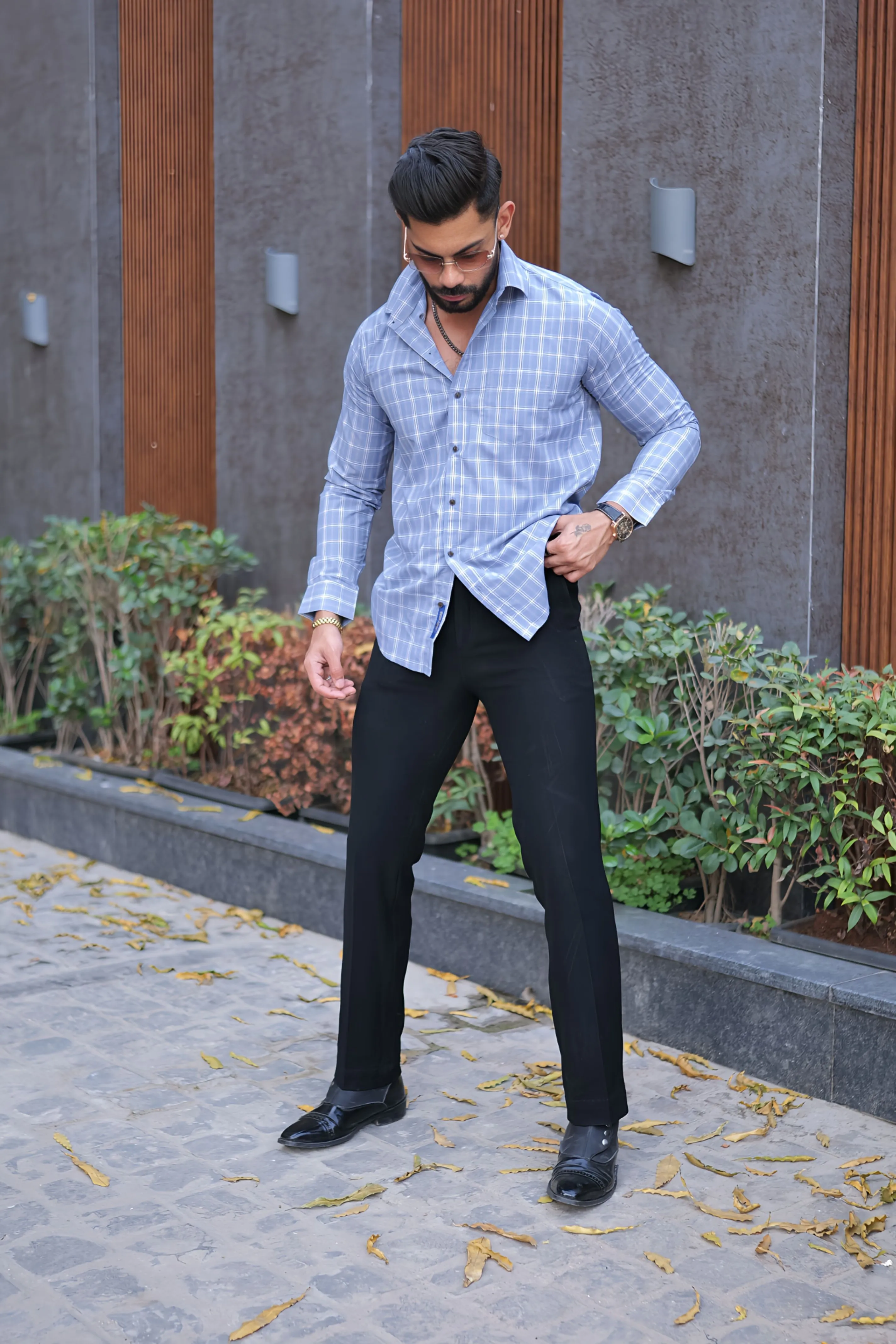 VOZIA Checked Men's Shirt