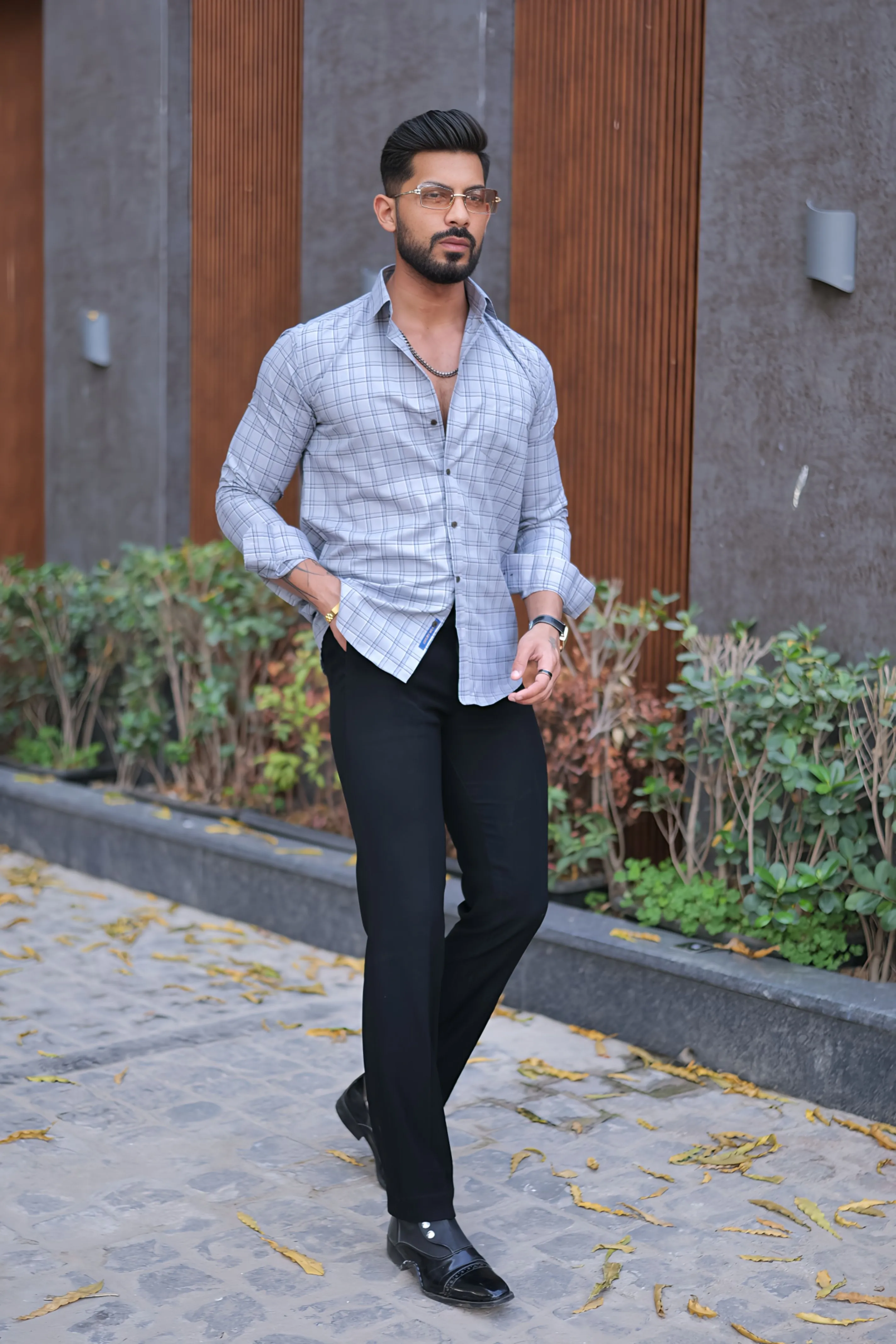 VOZIA Dawn Checked Men's Shirt