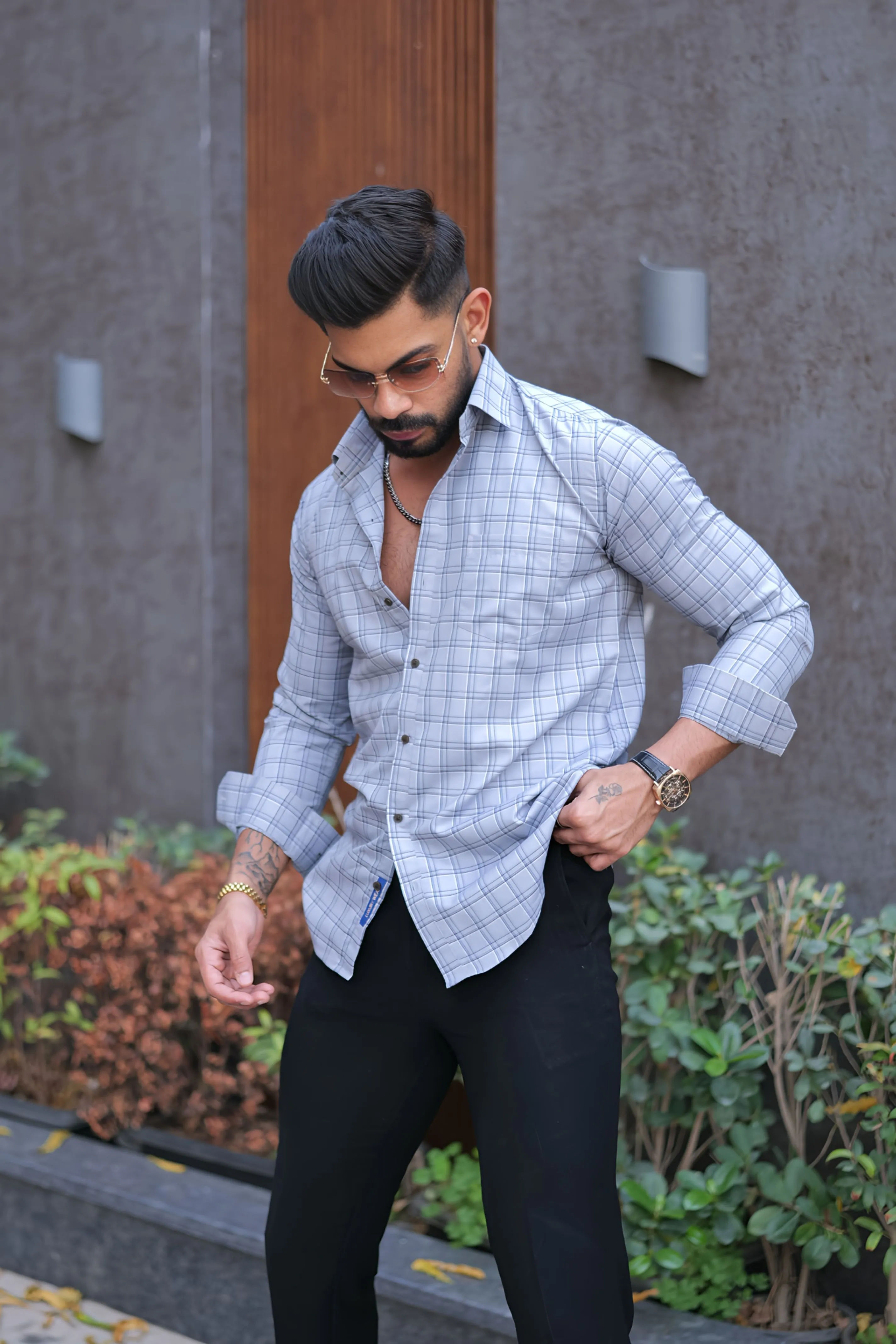 VOZIA Dawn Checked Men's Shirt