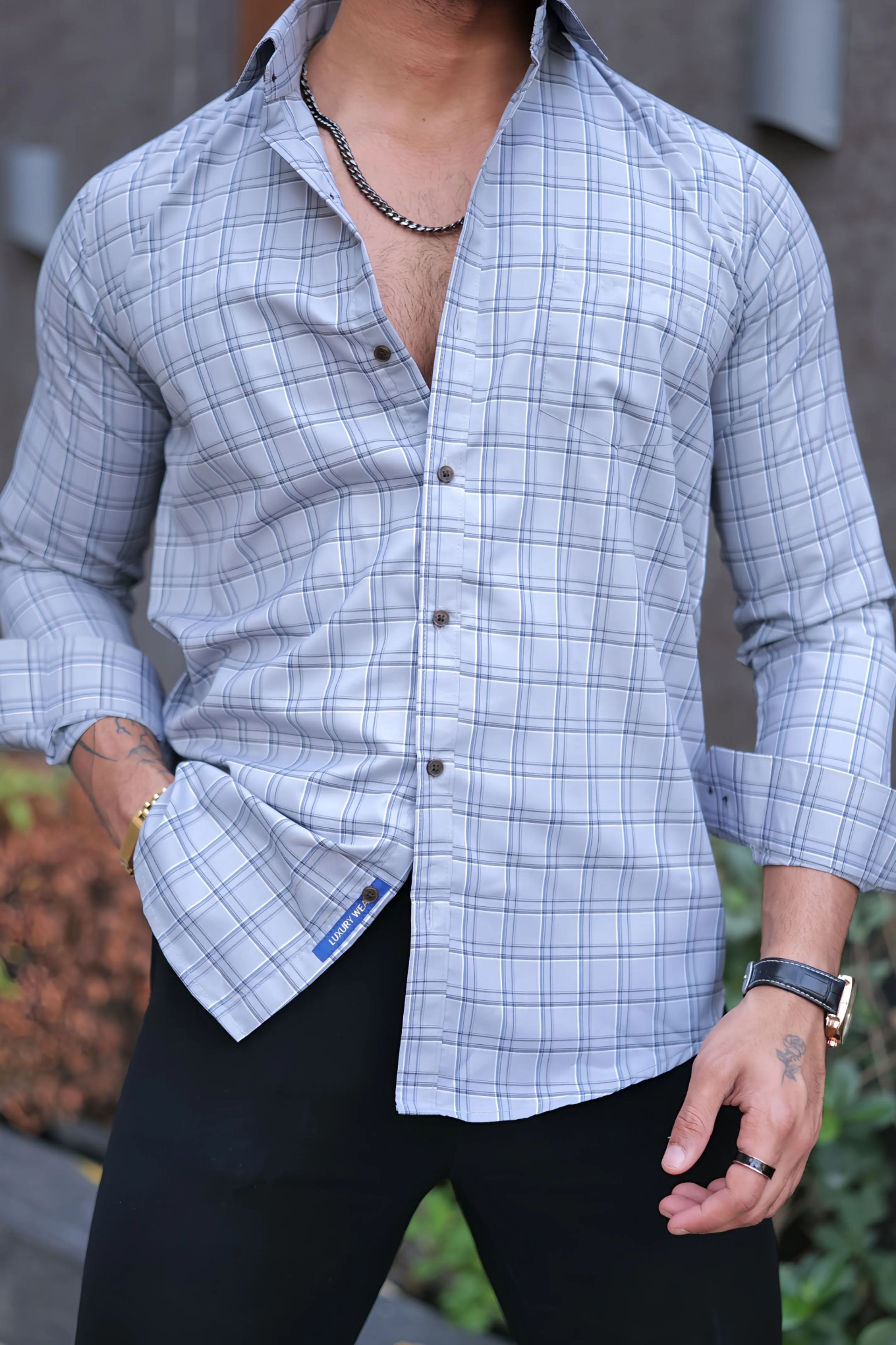 VOZIA Dawn Checked Men's Shirt