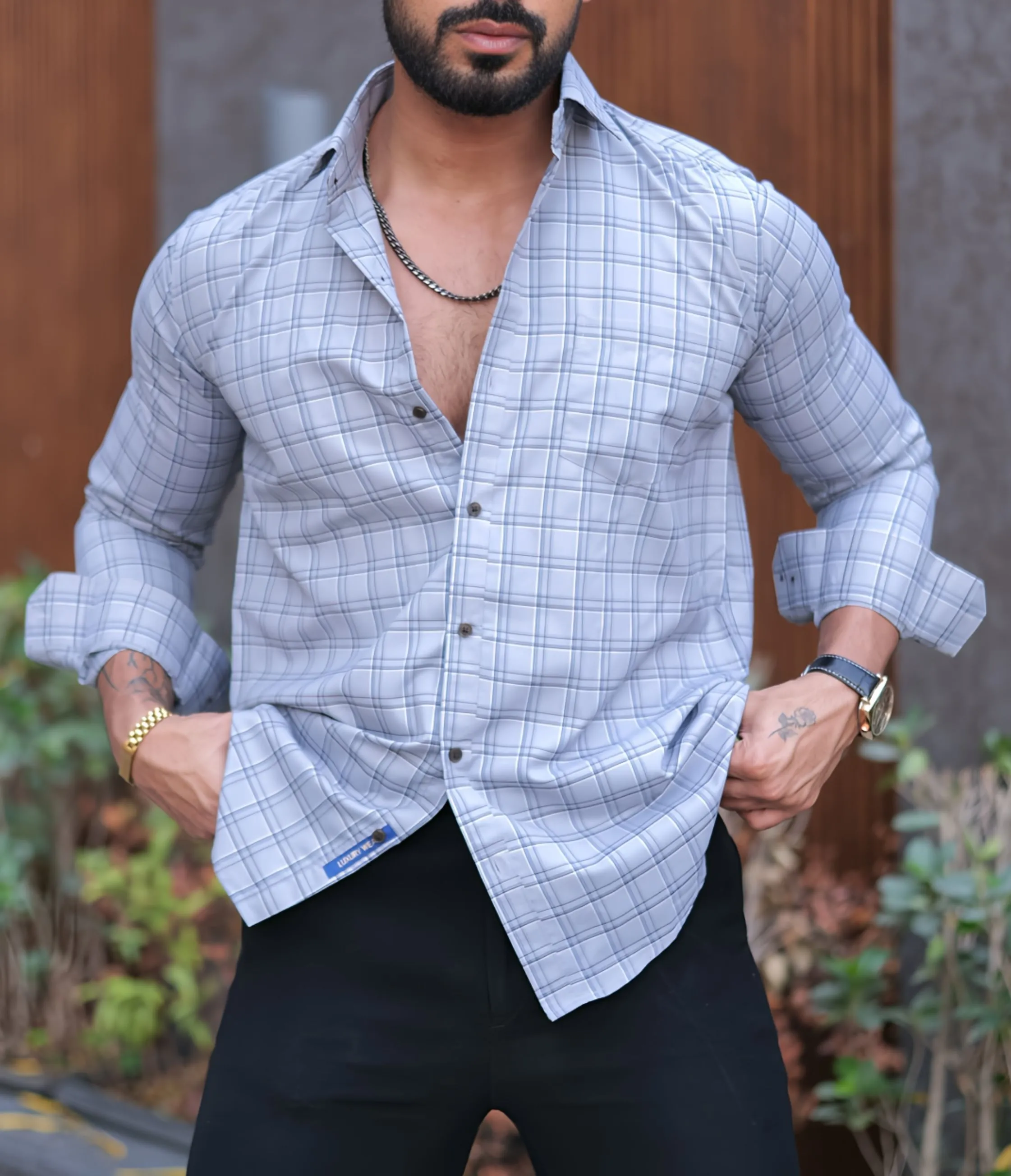 VOZIA Dawn Checked Men's Shirt