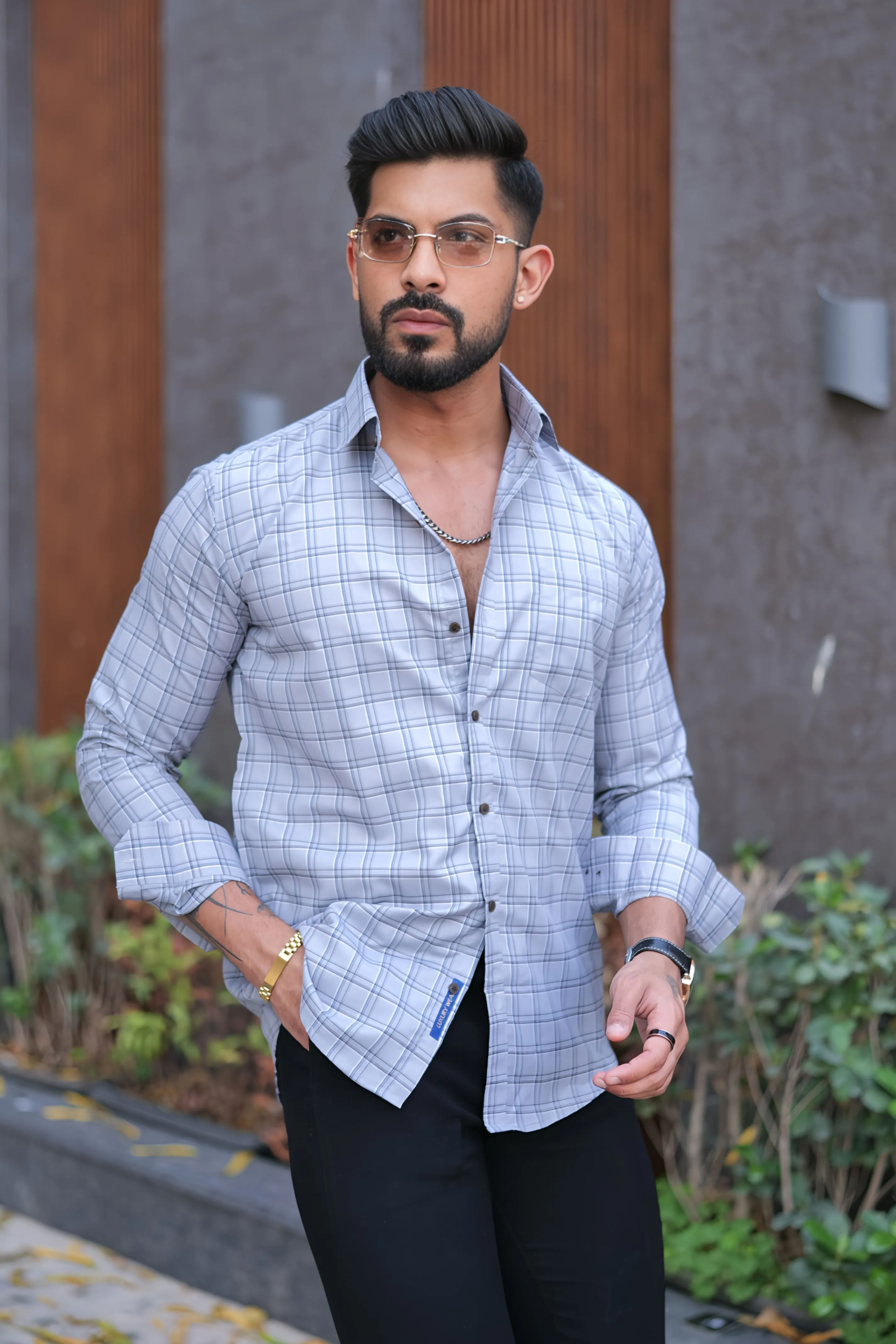 VOZIA Dawn Checked Men's Shirt