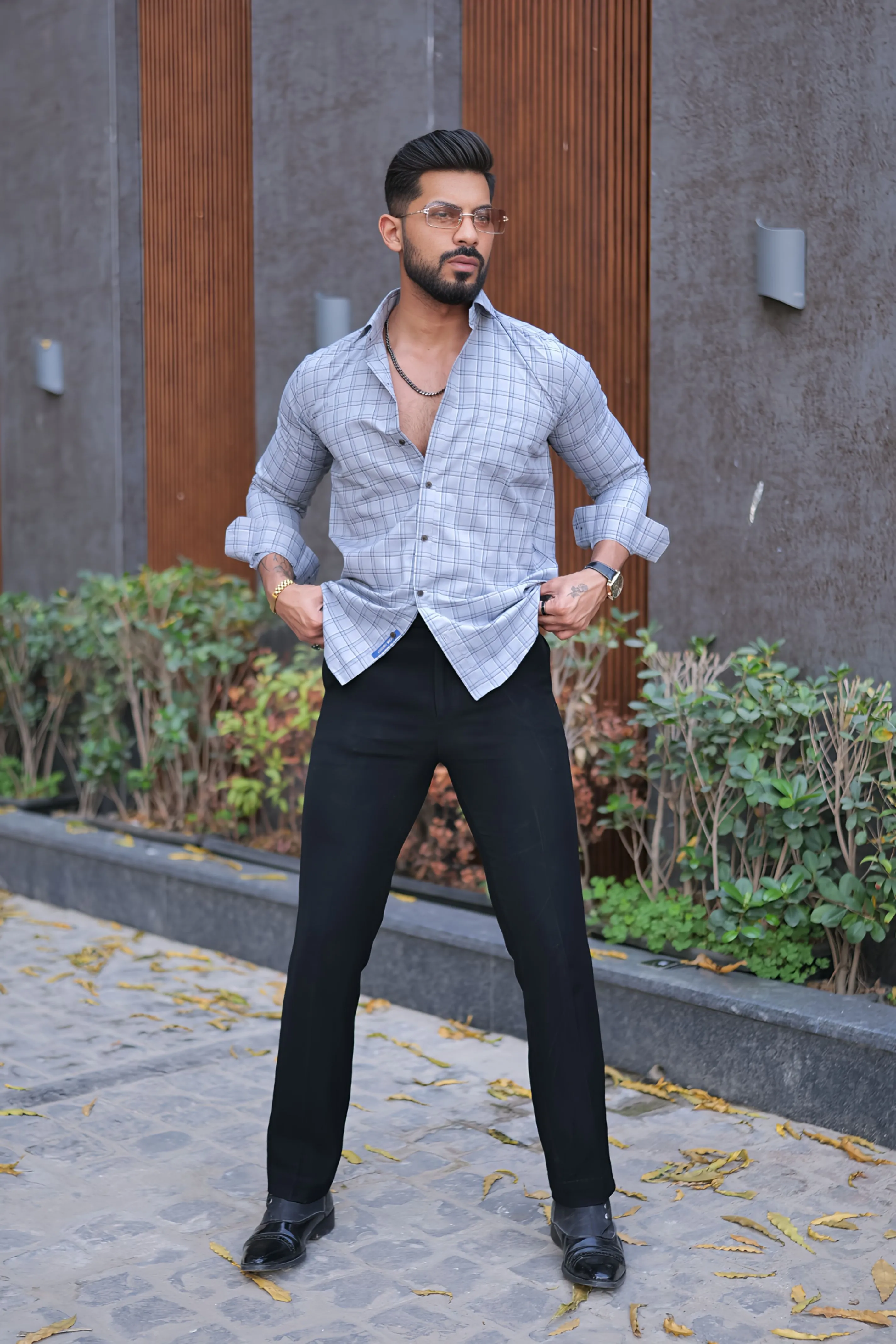 VOZIA Dawn Checked Men's Shirt