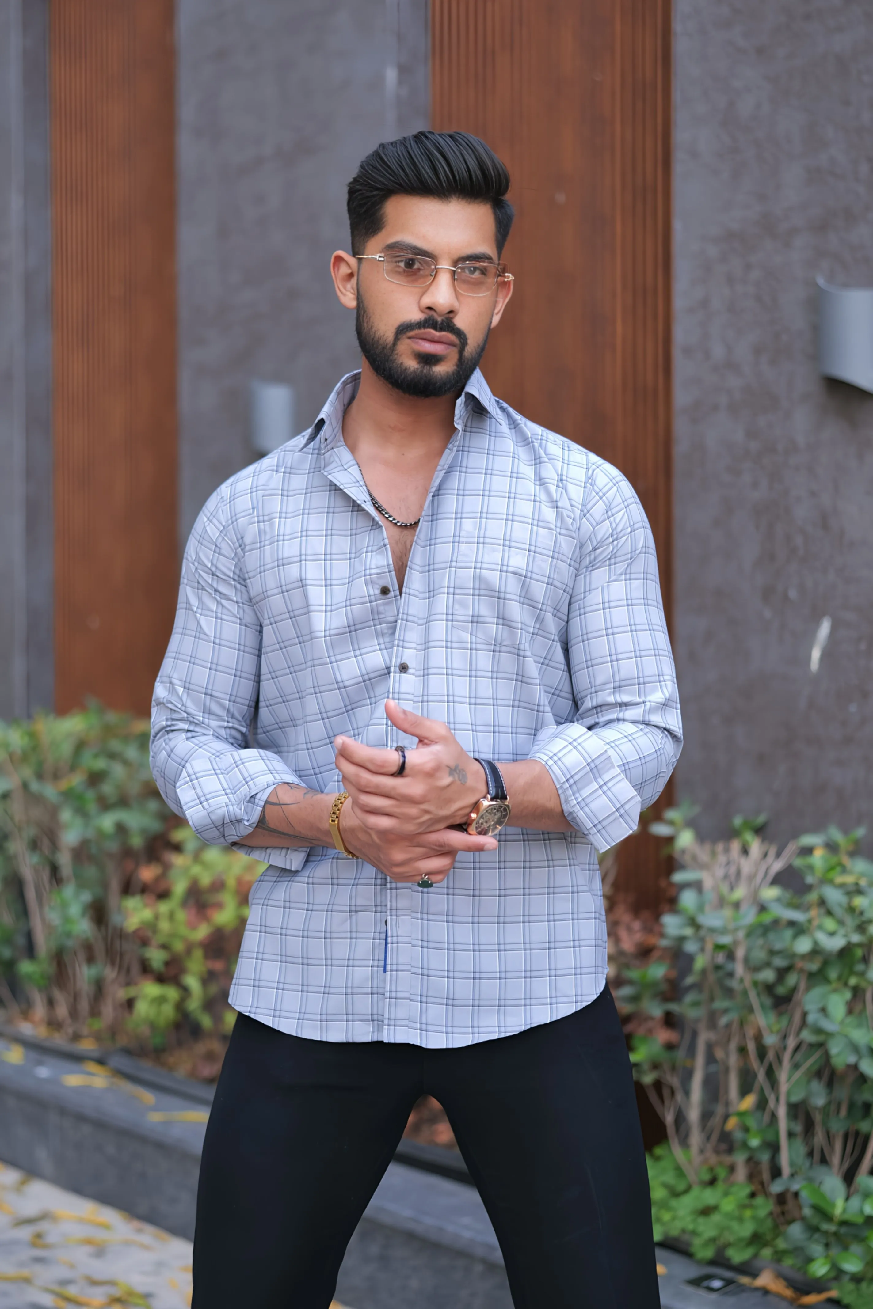 VOZIA Dawn Checked Men's Shirt