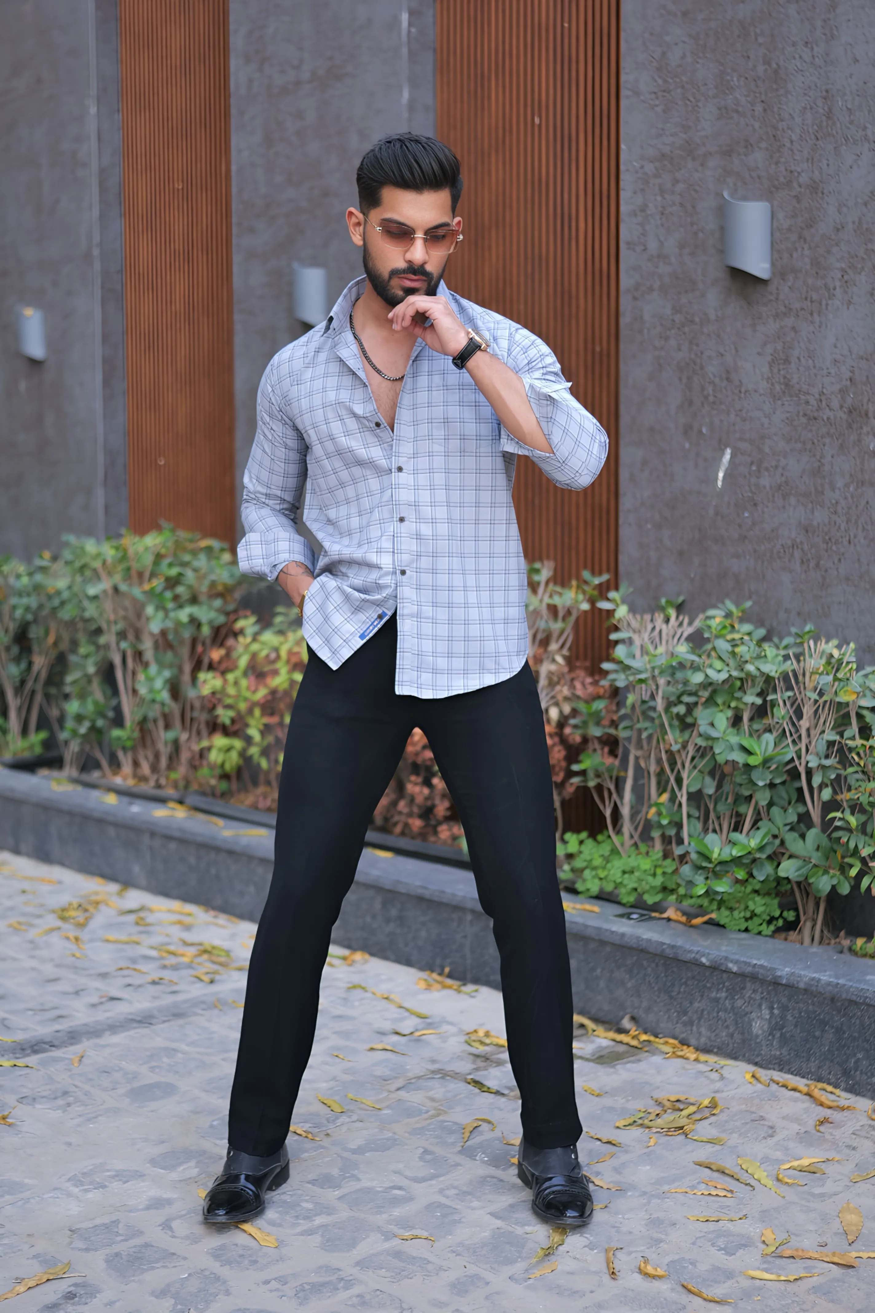 VOZIA Dawn Checked Men's Shirt