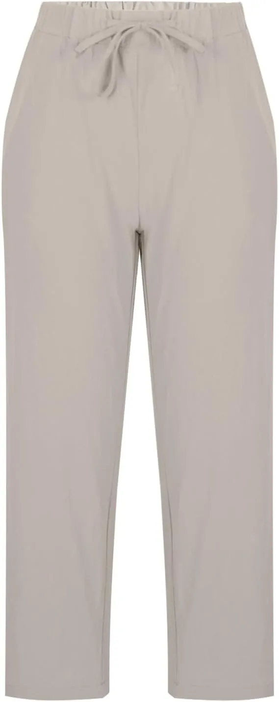 Wide Leg Baggy Pants for Women Summer Drawstring Cotton Linen Pants Beach Lounge Trousers with Pockets
