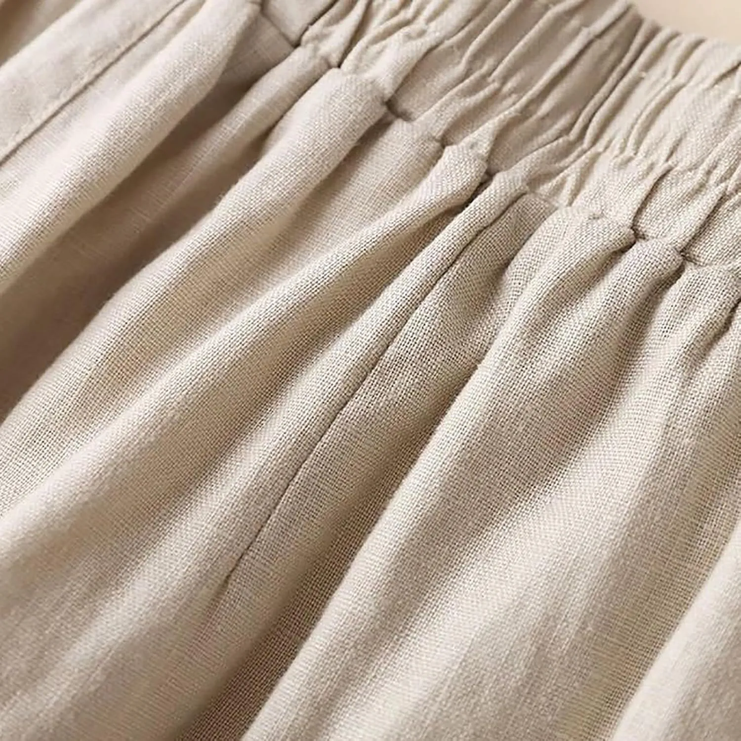 Wide Leg Linen Pants for Women Women Linen Pants Beach Leisure Trousers Linen Blend Pants