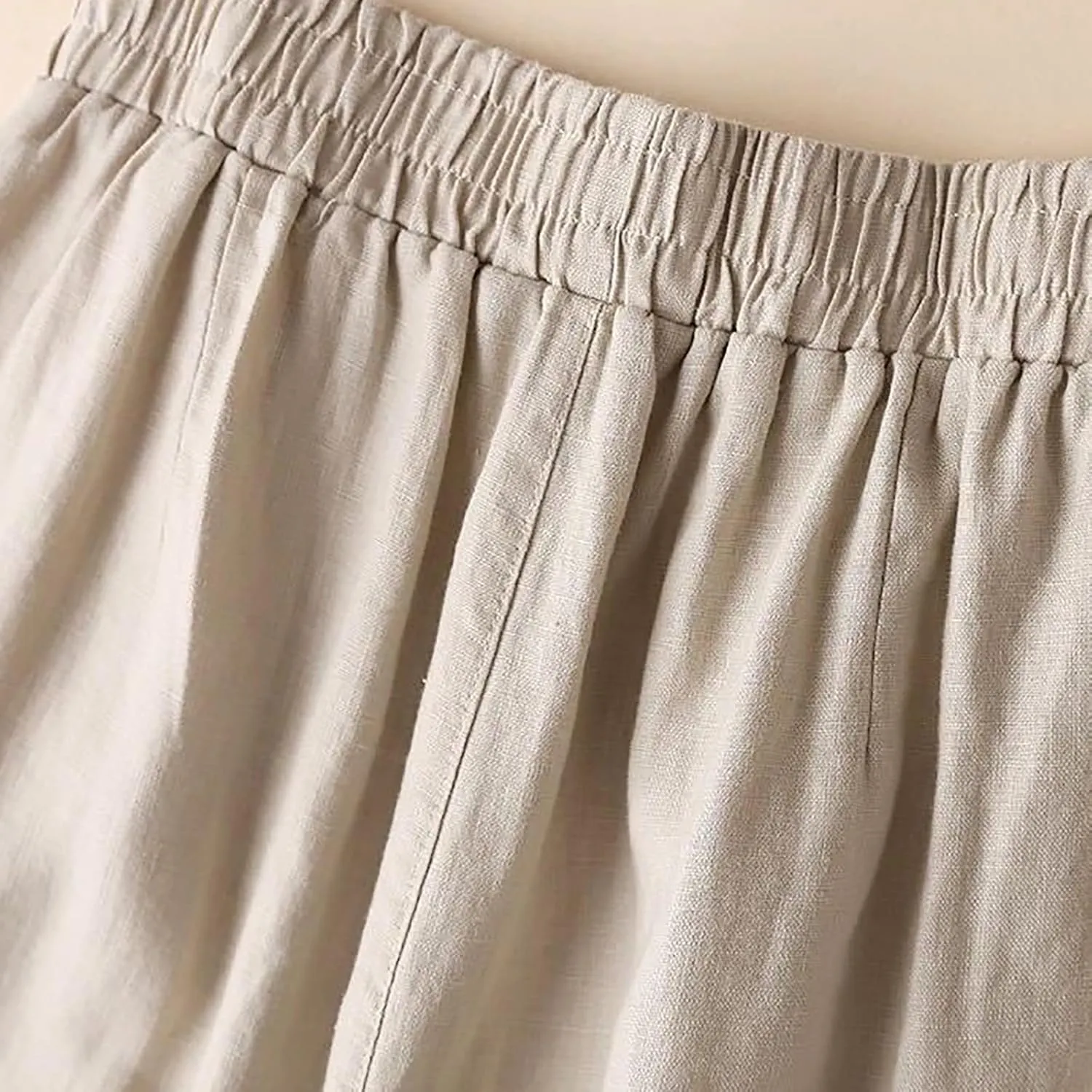 Wide Leg Linen Pants for Women Women Linen Pants Beach Leisure Trousers Linen Blend Pants