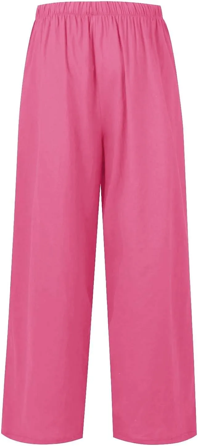 Wide Leg Pants for Women, Lightweight High Waist Pants Straight Leg Wide