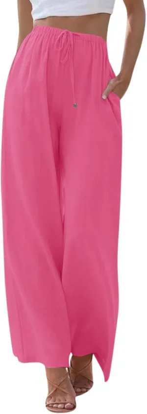 Wide Leg Pants for Women, Lightweight High Waist Pants Straight Leg Wide