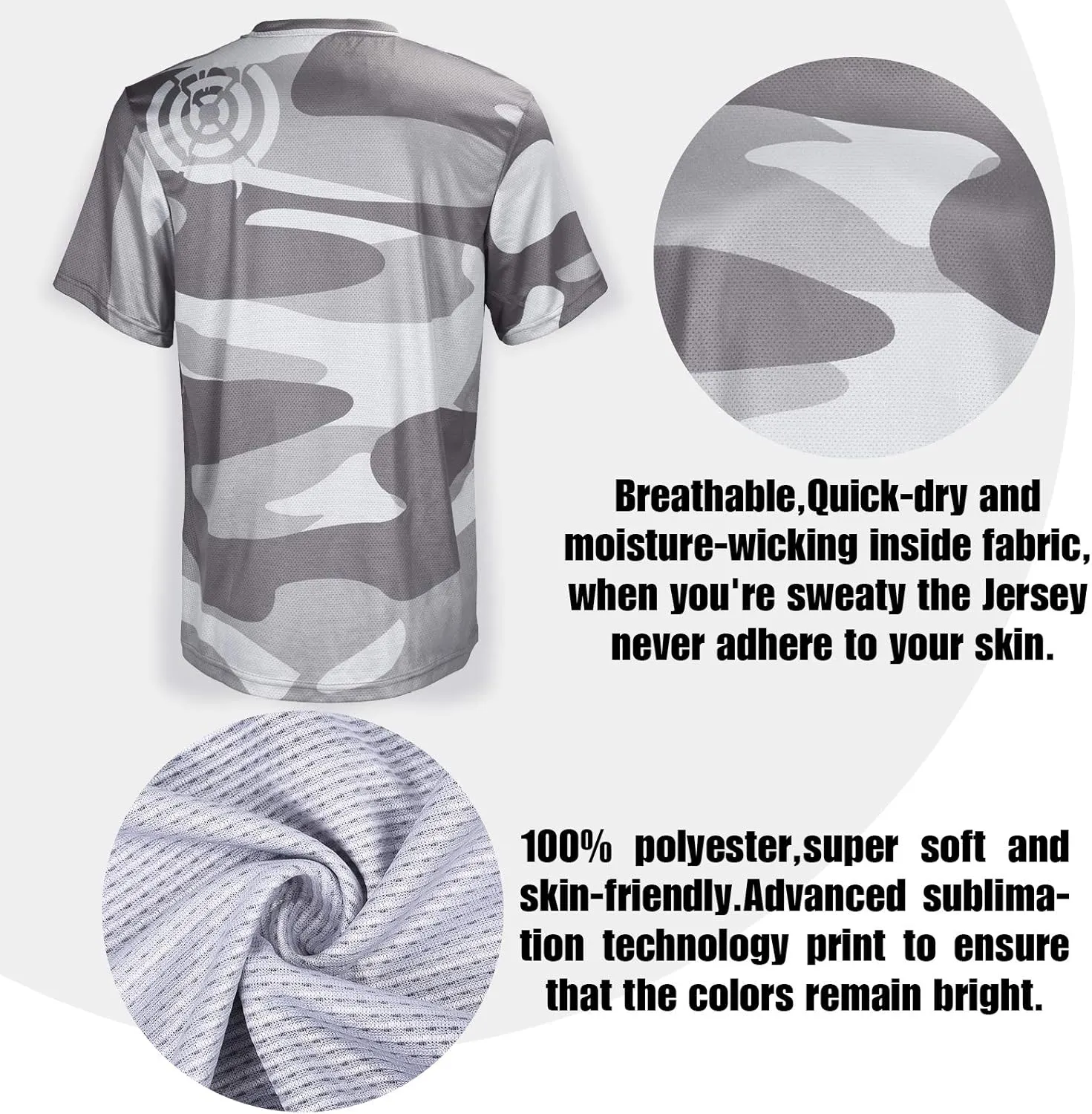 Wisdom Leaves Mens Mountain Bike Jersey Short Sleeve MTB Shirts Moisture-Wicking and Quick-Dry