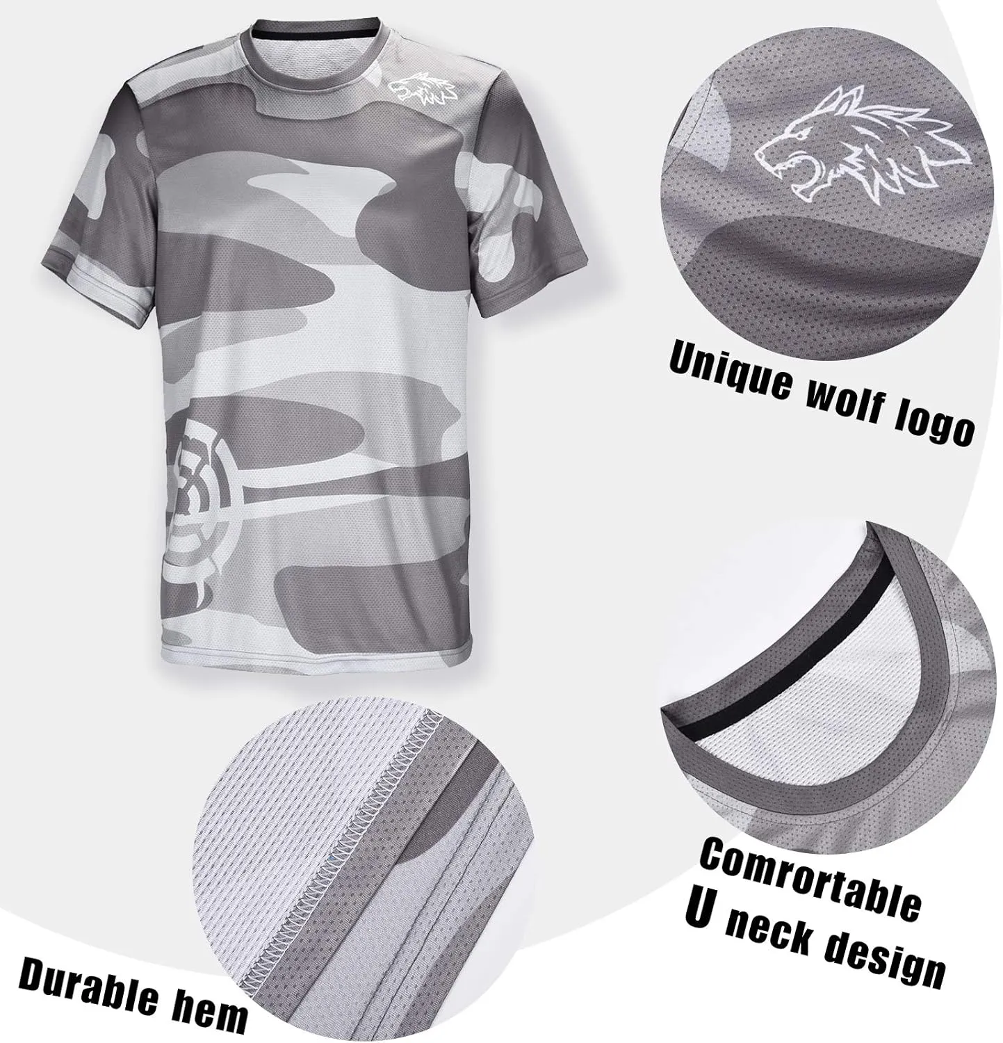 Wisdom Leaves Mens Mountain Bike Jersey Short Sleeve MTB Shirts Moisture-Wicking and Quick-Dry