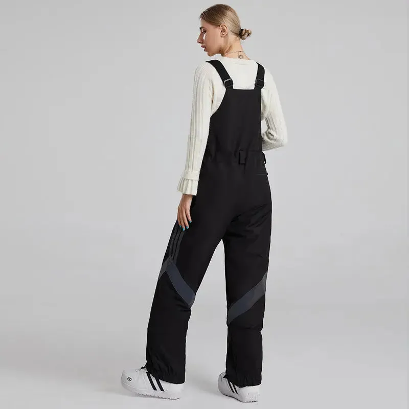 Women and Men Reflective Snow Bibs & Pants One-piece Ski Jumpsuits