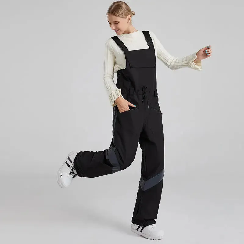 Women and Men Reflective Snow Bibs & Pants One-piece Ski Jumpsuits